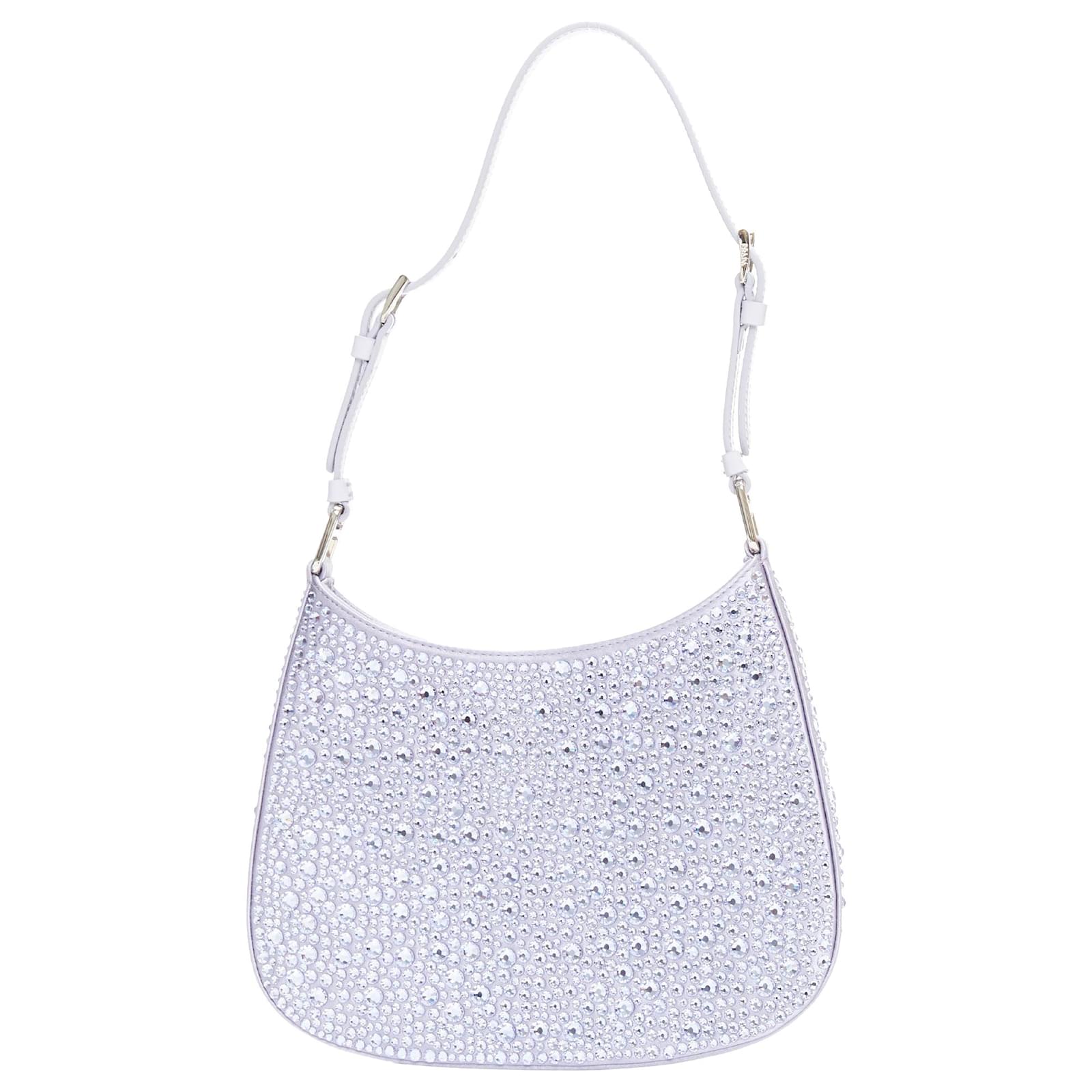 Prada Cleo Satin Bag With Crystals PRADA Cleo Blue Crystal