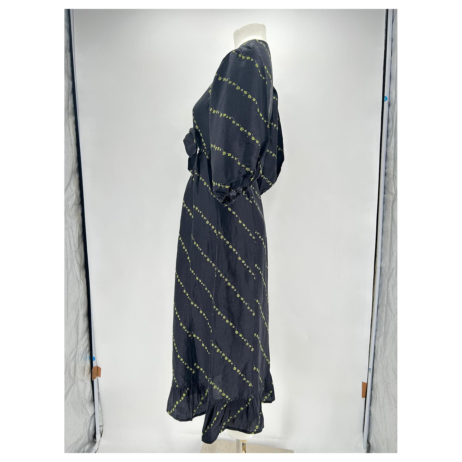 GANNI Dresses T.FR 36 Linen Black ref.JC1895261 (Sold) - Joli Closet