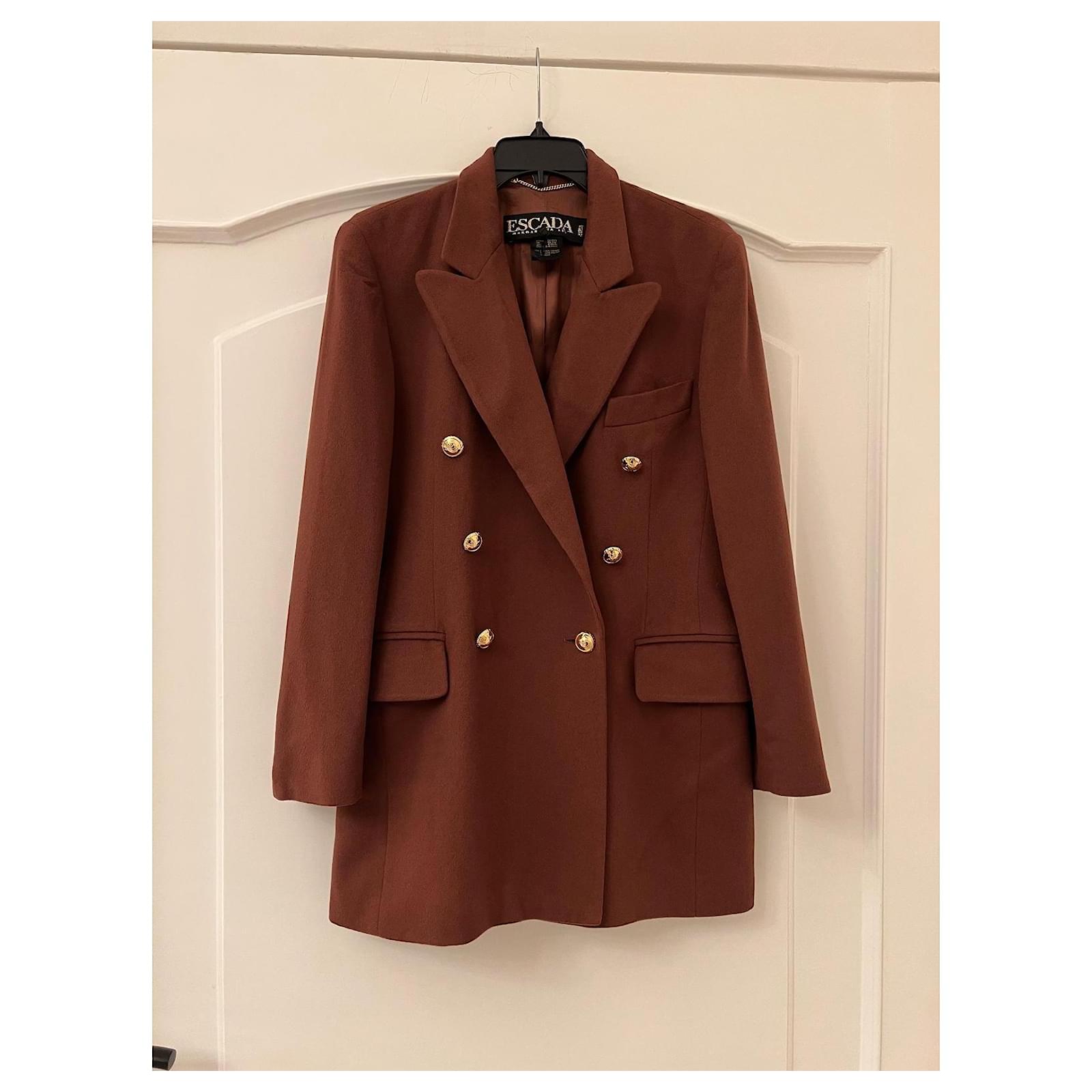Vintage Escada Margaretha Ley Cashmere Jacket Brown ref.1895349