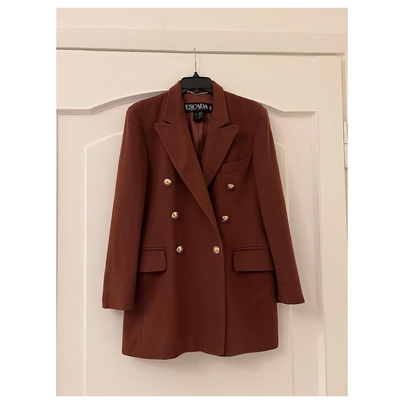 Vintage Escada Margaretha Ley Cashmere Jacket Brown ref.1895349