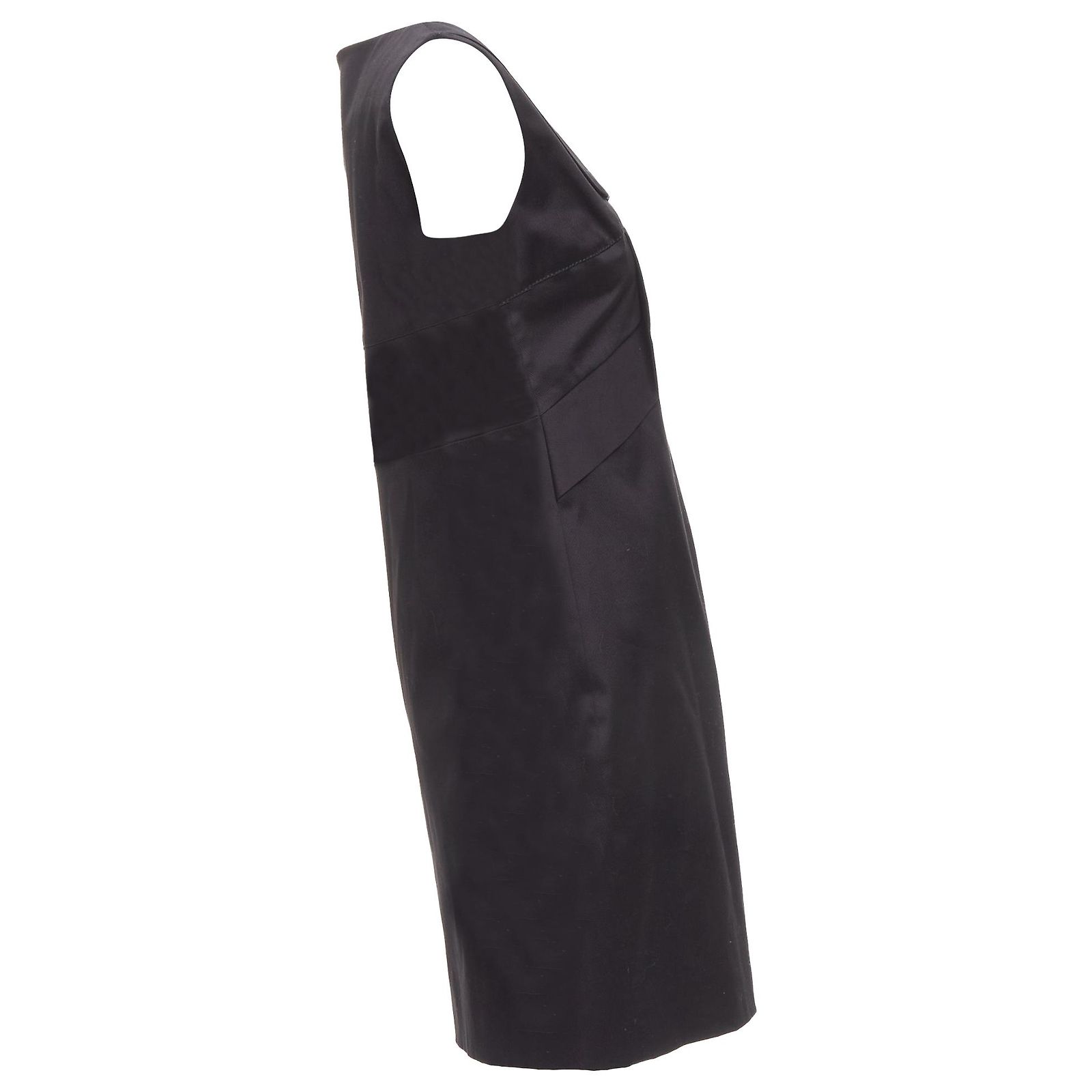 Gucci Cotton Origami Pleat Square Neckline Shift Dress Black ref ...