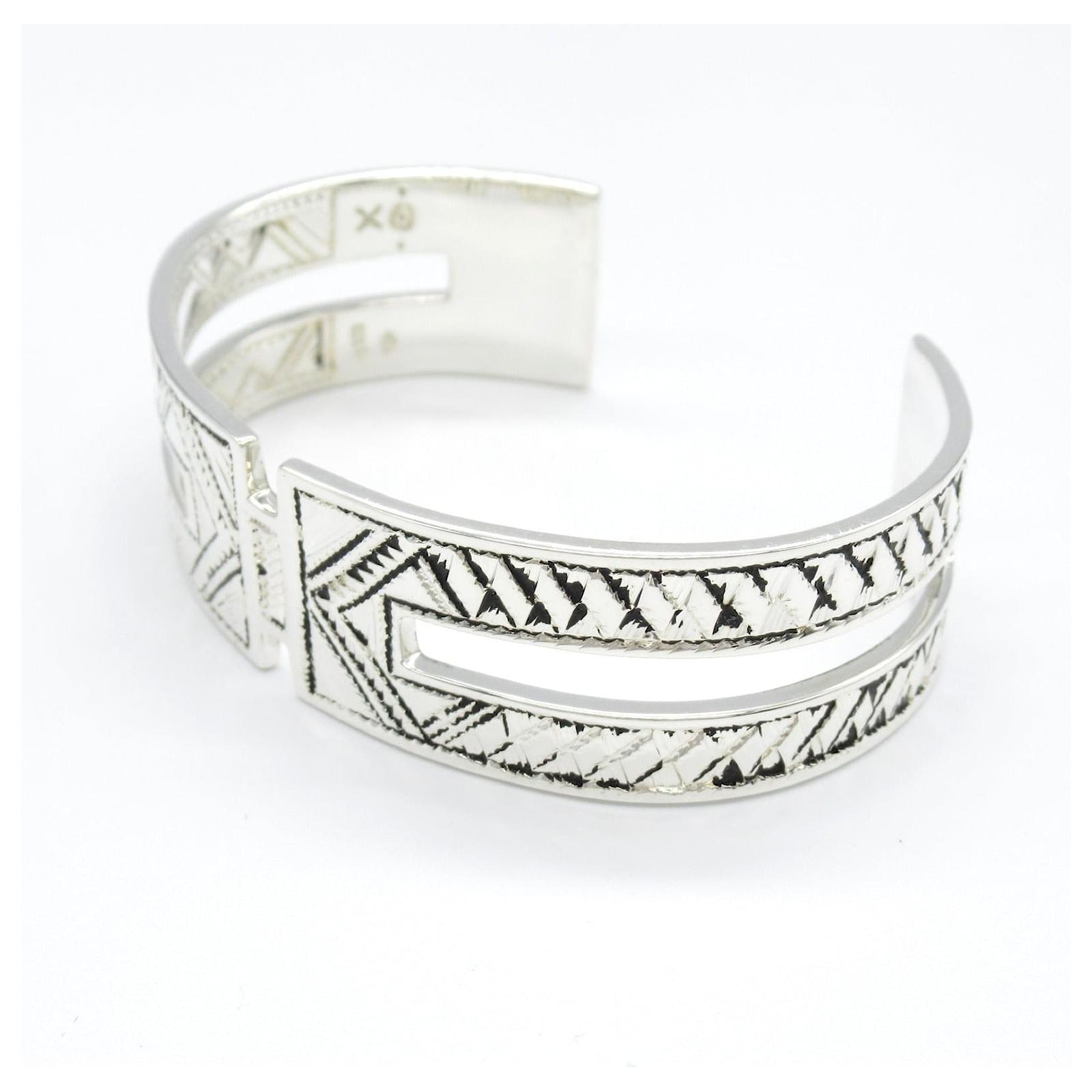Hermès Hermes Tuareg T4 Silver 925 Bangle Silvery Metallic Metal