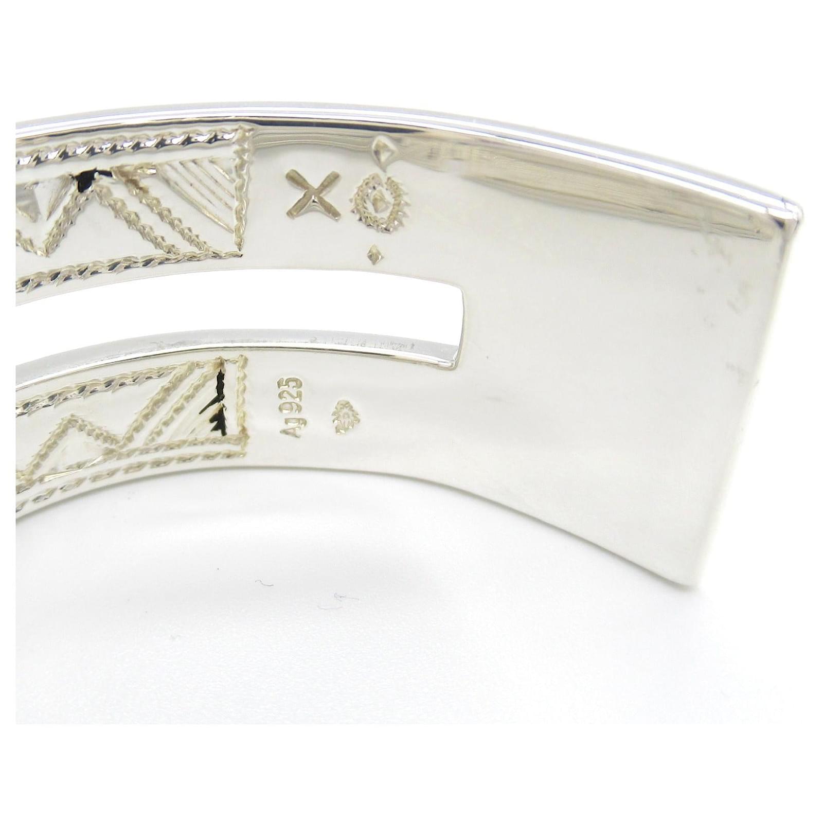 Hermès Hermes Tuareg T4 Silver 925 Bangle Silvery Metallic Metal