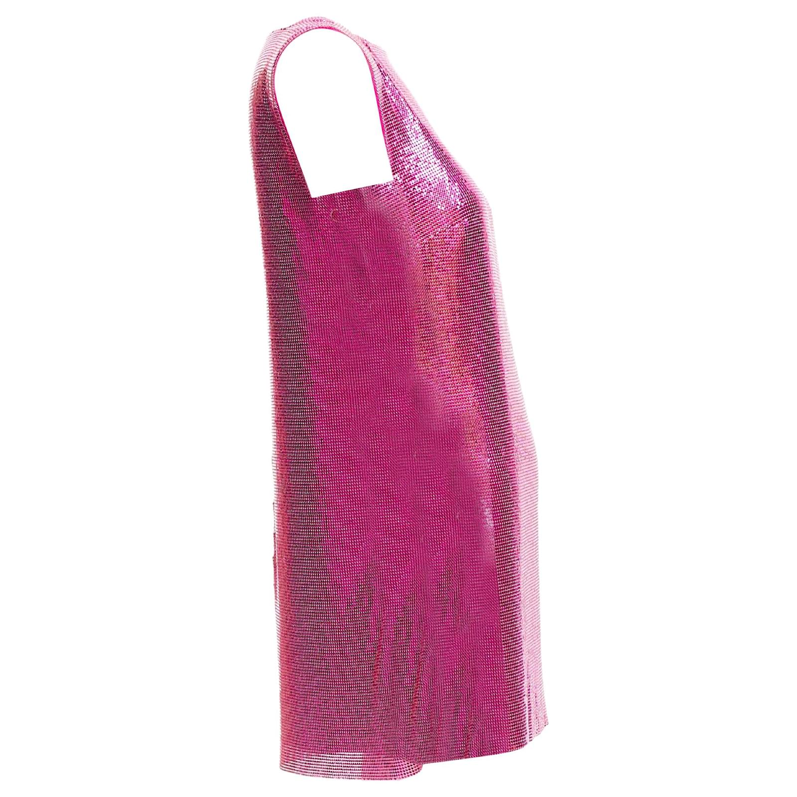 Versace Pink Metal Chainmail Medusa Safety Pin Dress ref.JC1897799 (Sold) -  Joli Closet