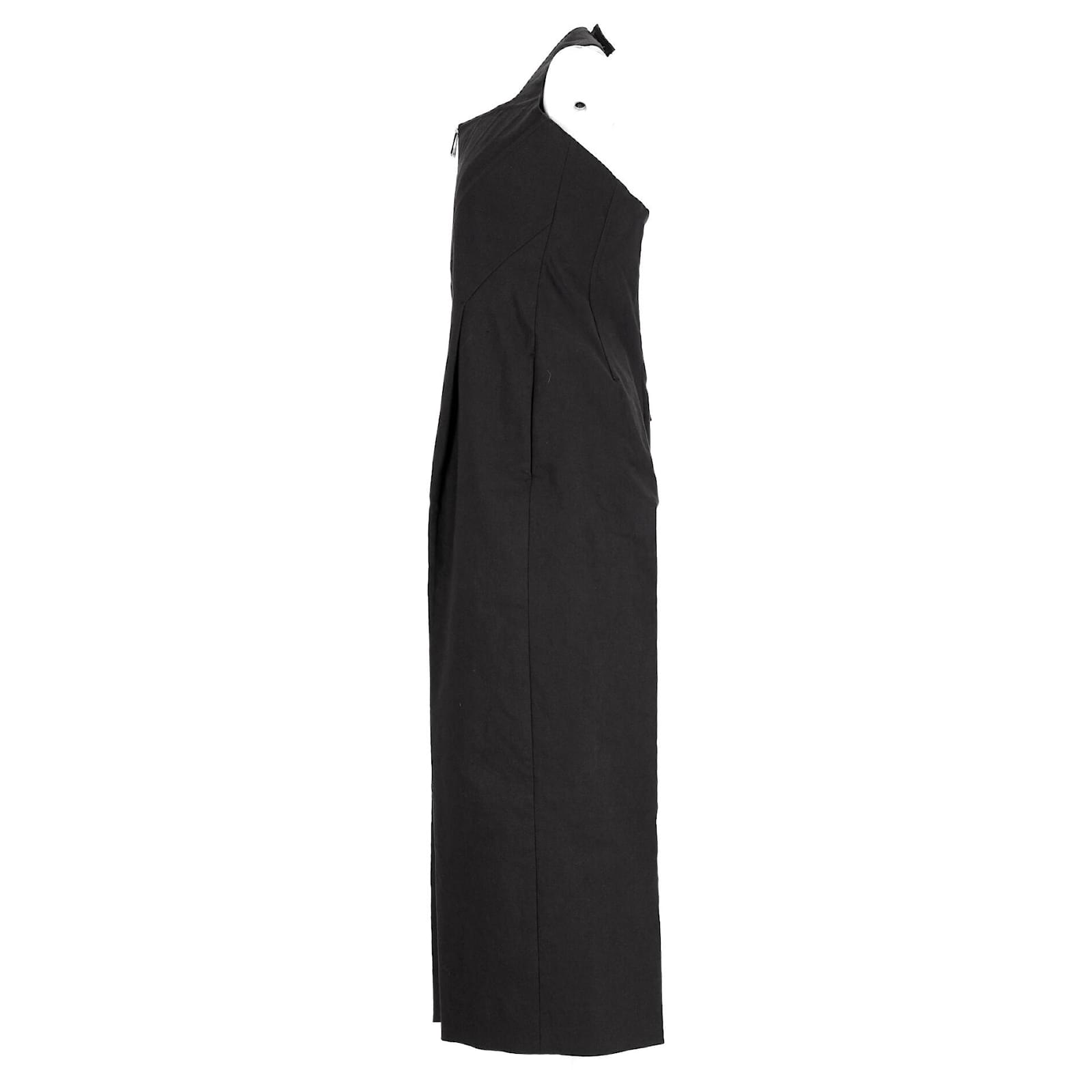 Bottega Veneta Corset Top Zipped Jumpsuit in Black Linen ref
