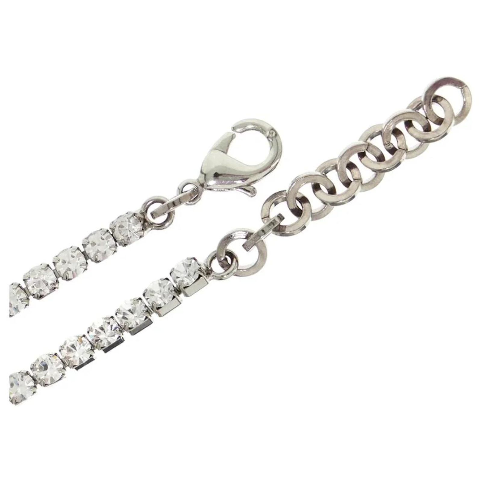 Collier Cœur Alessandra RICH - Cristaux Scintillants - Plaqué Argent - Neuf Sans Emballage