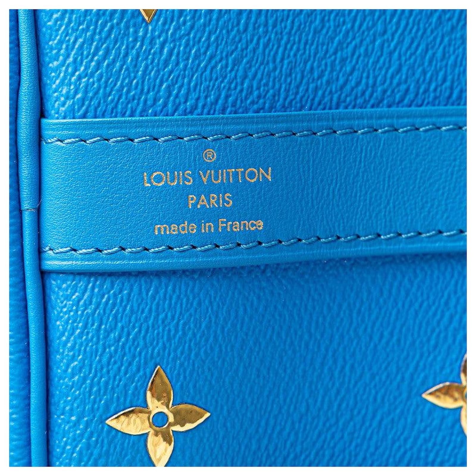 Louis Vuitton Keepall Bandouliere 50 Bag M43344 Blue Cloth  ref.1901461