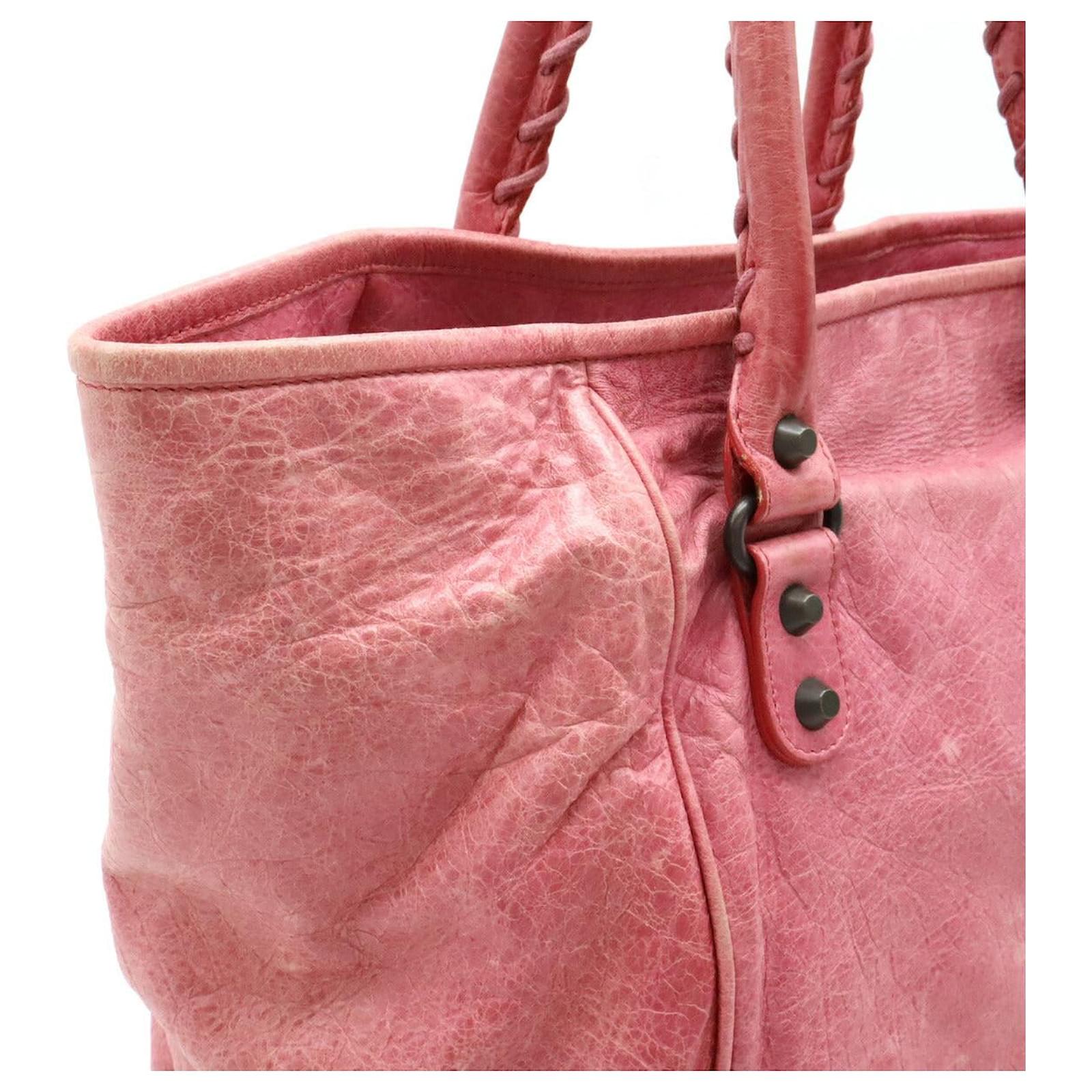 Balenciaga The Sunday Tote Pink Leather BALENCIAGA Pink Motocross