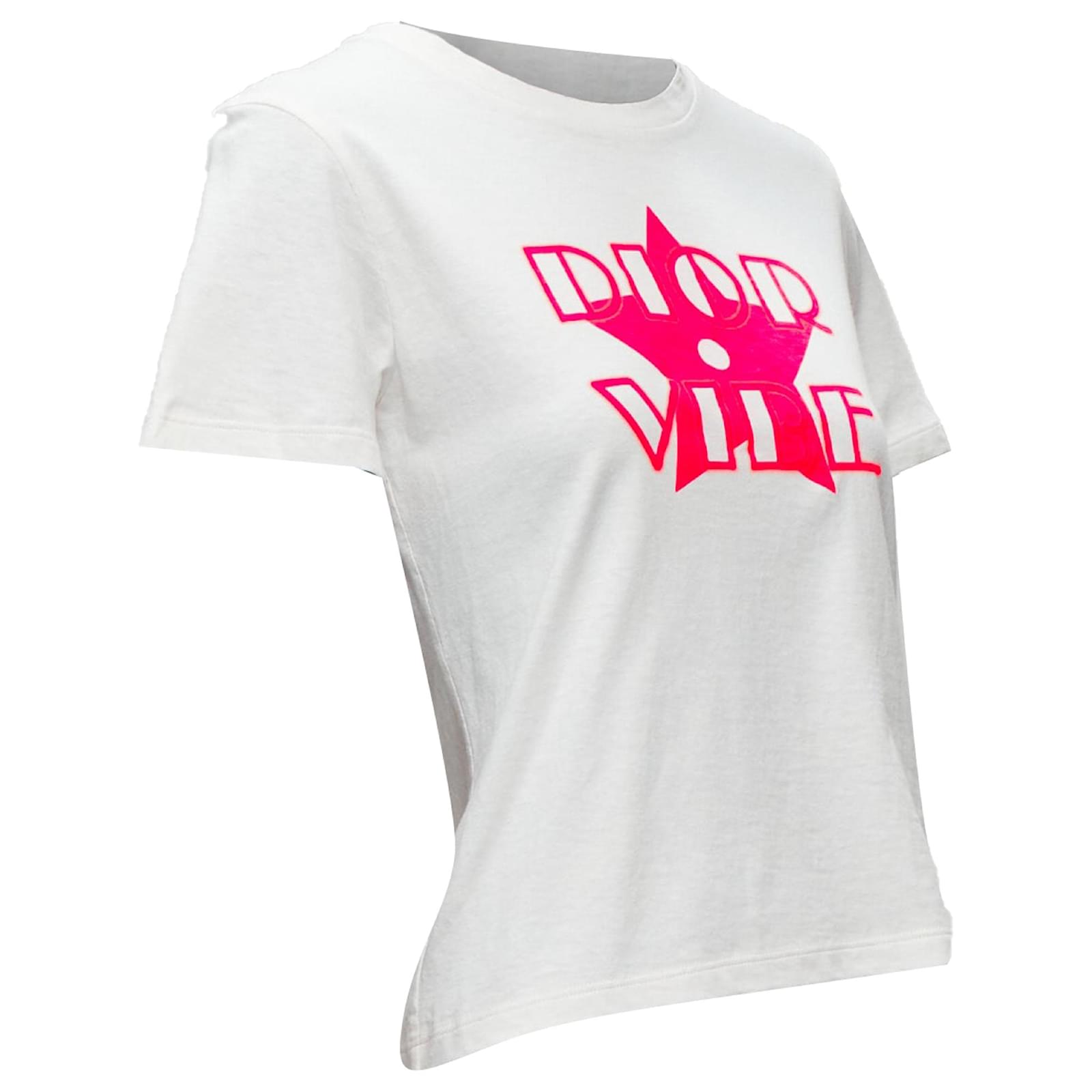 Christian Dior Dior Vibe star logo graphic CD bee tshirt Pink