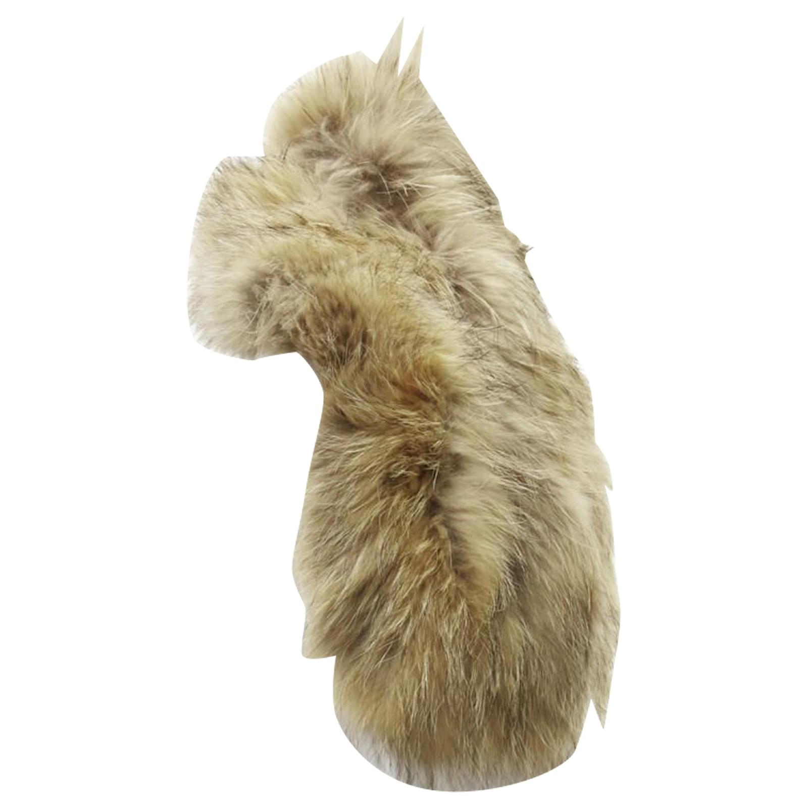 Autre Marque Charlotte Simone fur silk lined collar cuff scarf