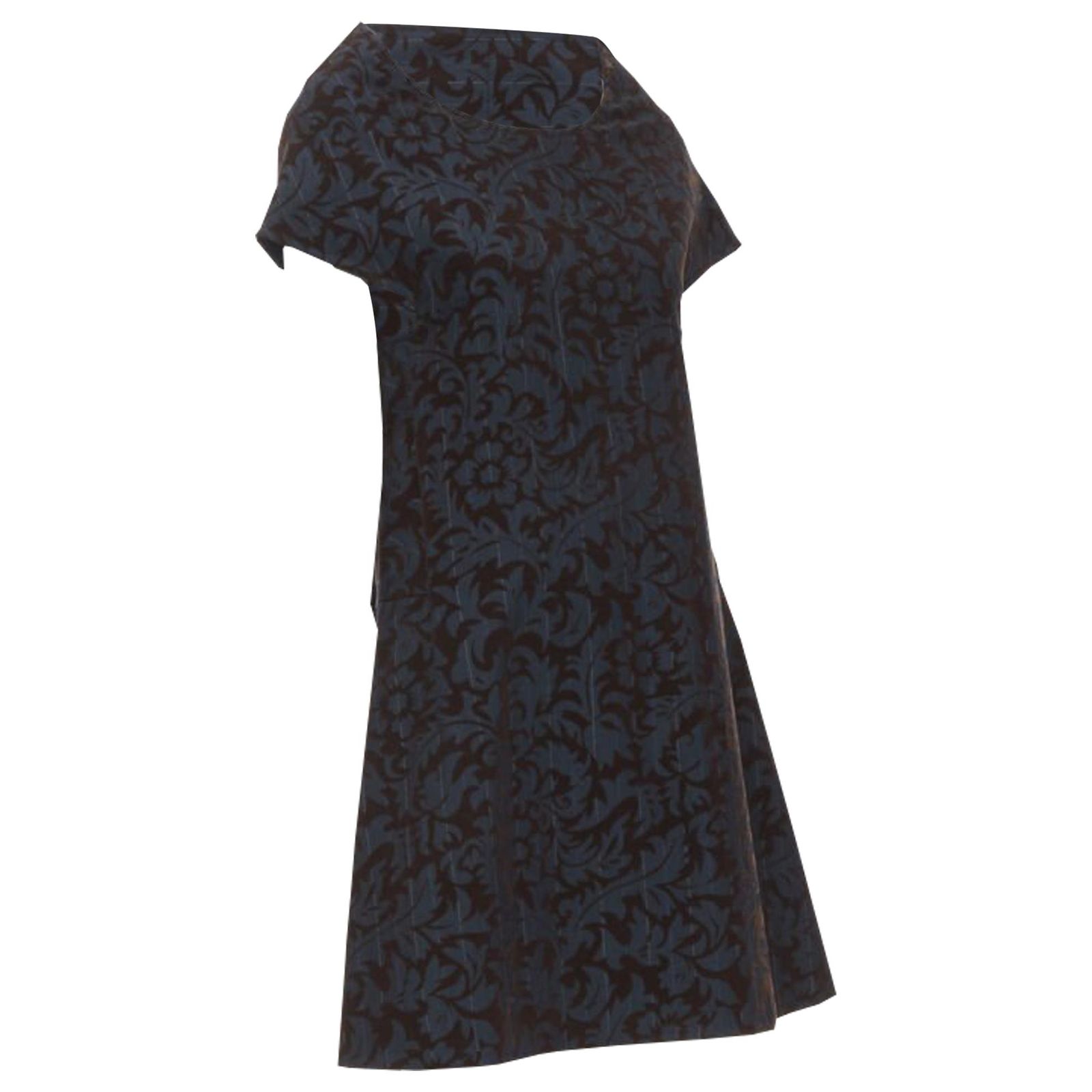 Robe Comme Des Garçons Tricot Rayée Coton Floral - Taille M - Neuf Avec étiquettes - Fabriqué Au Japon