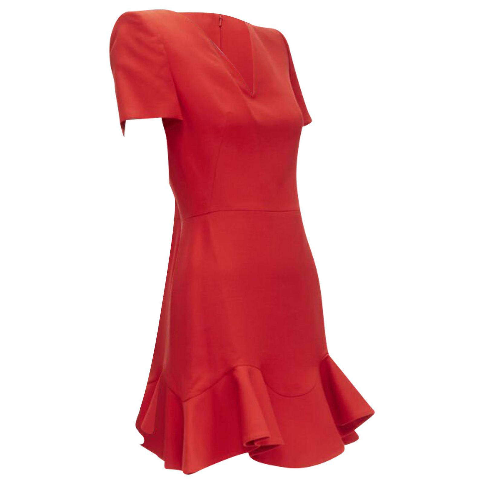 Robe Noire Alexander McQueen En Crêpe De Laine, Col Bijou - Taille 38, Neuve Avec étiquettes (valeur 2460$)