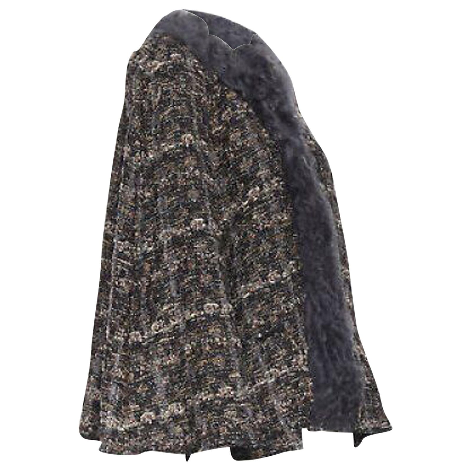 Cape / Poncho Dolce & Gabbana 100% Laine - Taille Unique Gris Chiné - Franges - Neuf Avec Étiquette