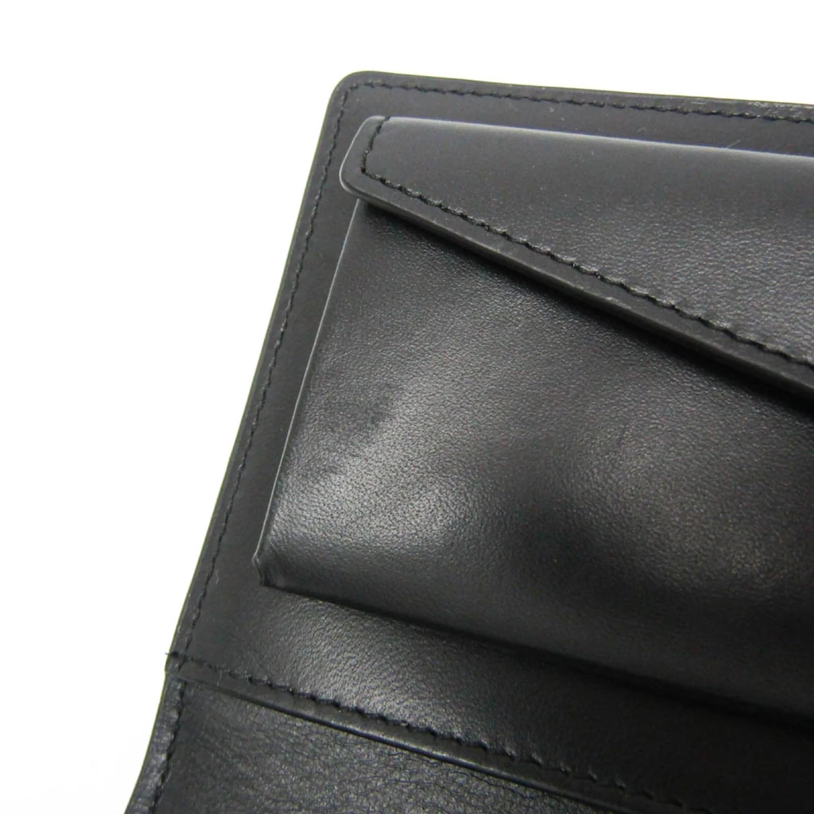 Tod's TSI P FOGLIO LINGUETTA Women's Leather Long Wallet Black ref