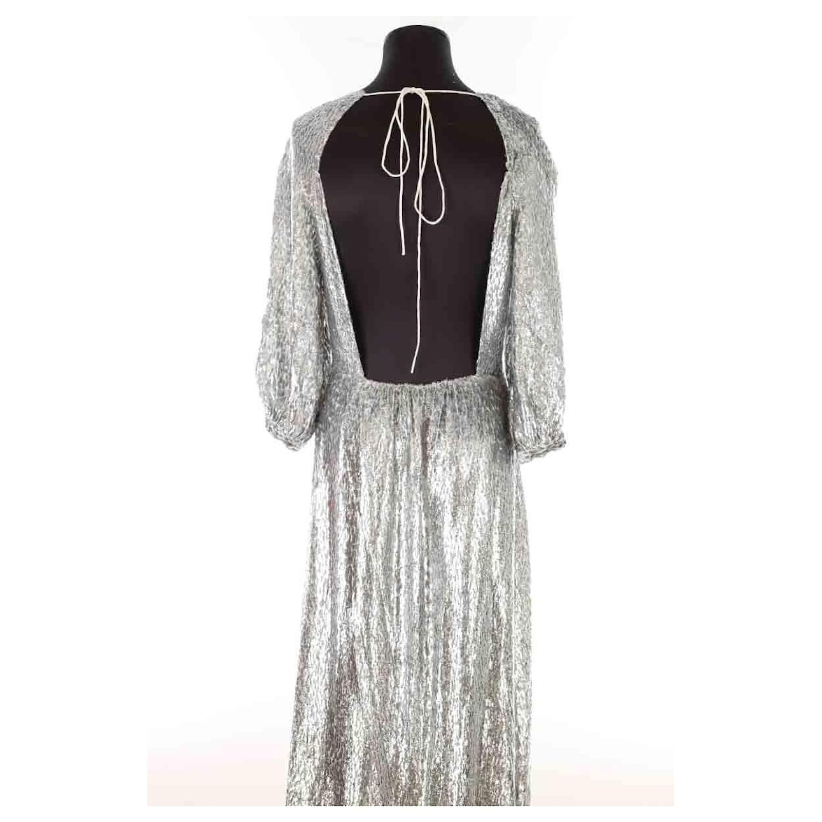 bash silver dress Dress Tantana Gray // ba&sh US