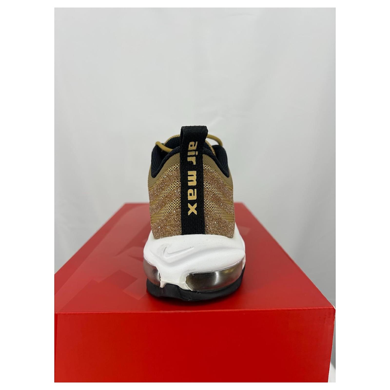 swarovski nike air max 97 metallic gold