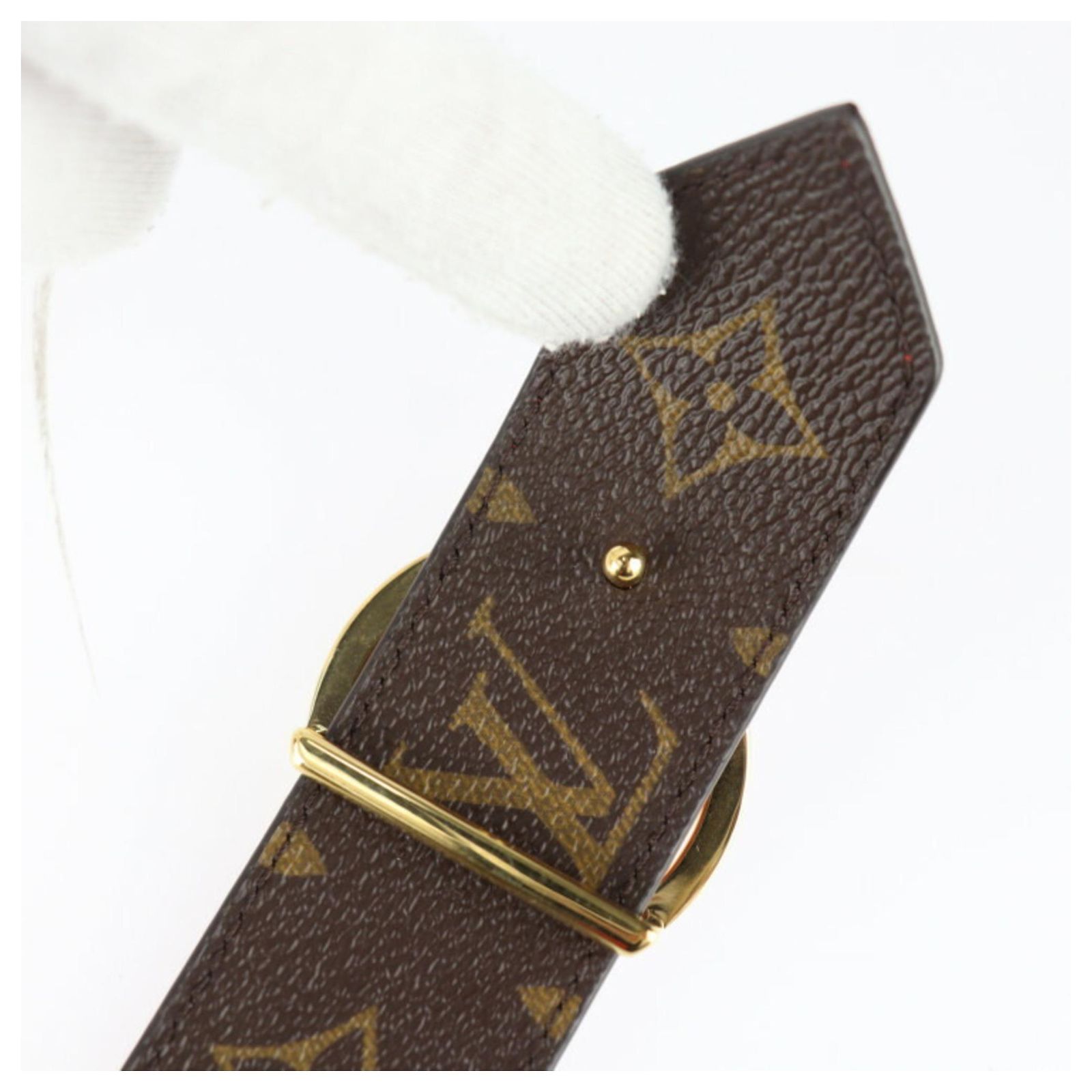 Louis Vuitton Santur LV Circle Reversible Belt Brown Red 