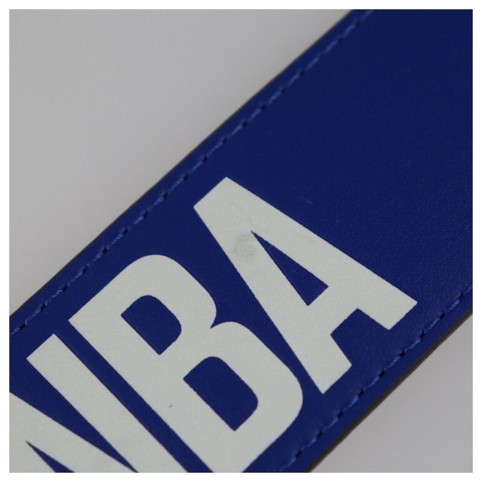 Louis Vuitton NBA Belt Mp278 Monogram Canvas Leather Brown Blue Red Virgil Louis Vuitton NBA Belt by Virgil Abloh Brown Red Blue  main image 2