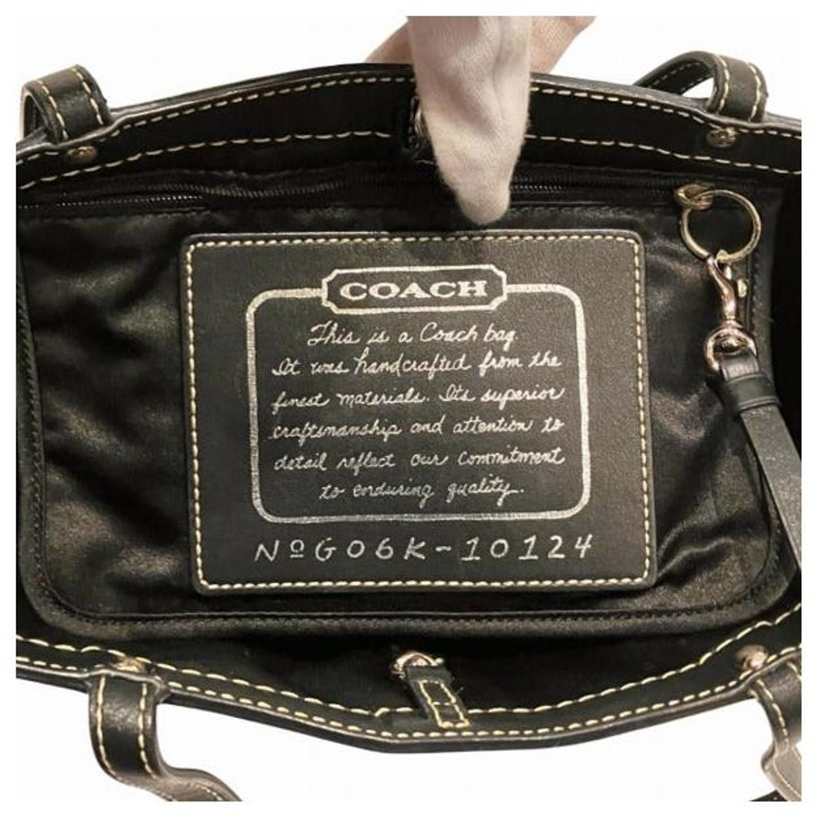 Coach Signature Canvas Tote Bag 10124 Black Cloth ref.JC1912481 