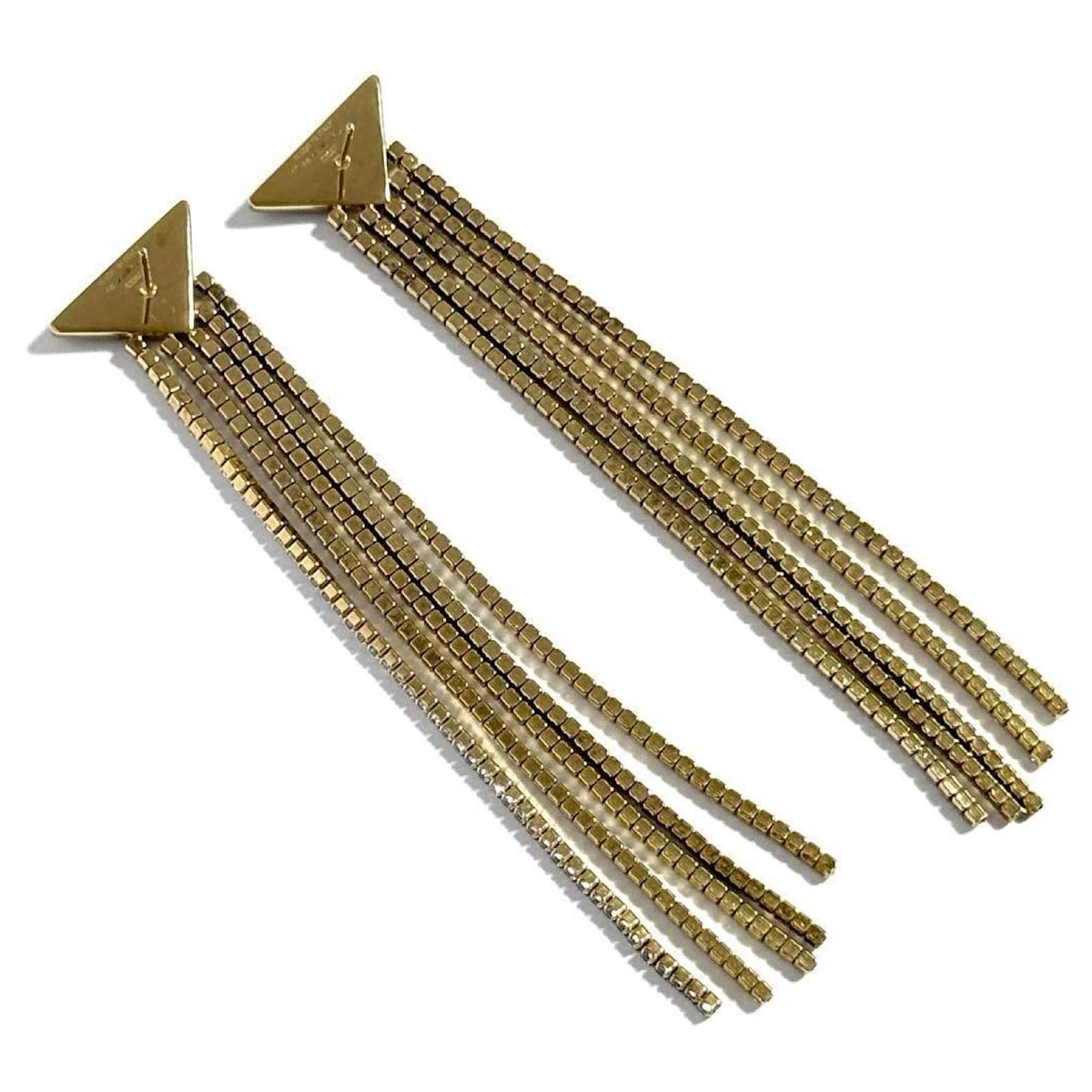 【PRADA】Crystal Logo Jewels zirconia クリスタル ロゴ ピアス Crystal Crystal Logo Jewels zirconia earrings | PRADA