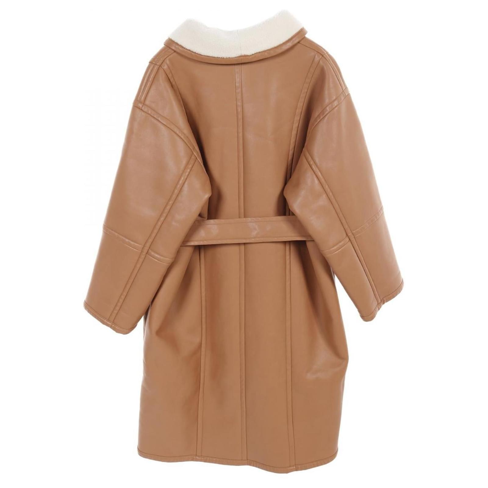 Stand Studio Mantel Kunstfell Beige STAND STUDIO Jacke LOUISA In