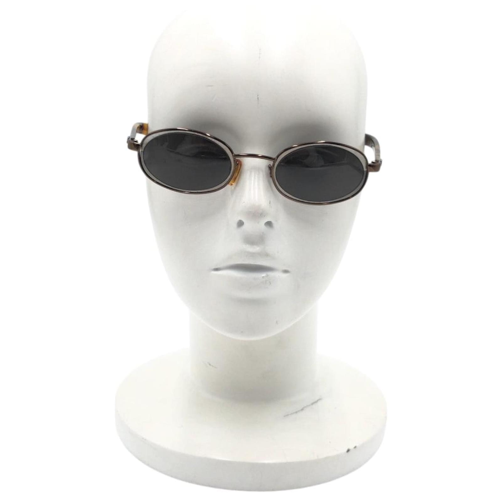 Gucci Vintage Oval Sunglasses 135 GG 1614/S Brown Plastic ref