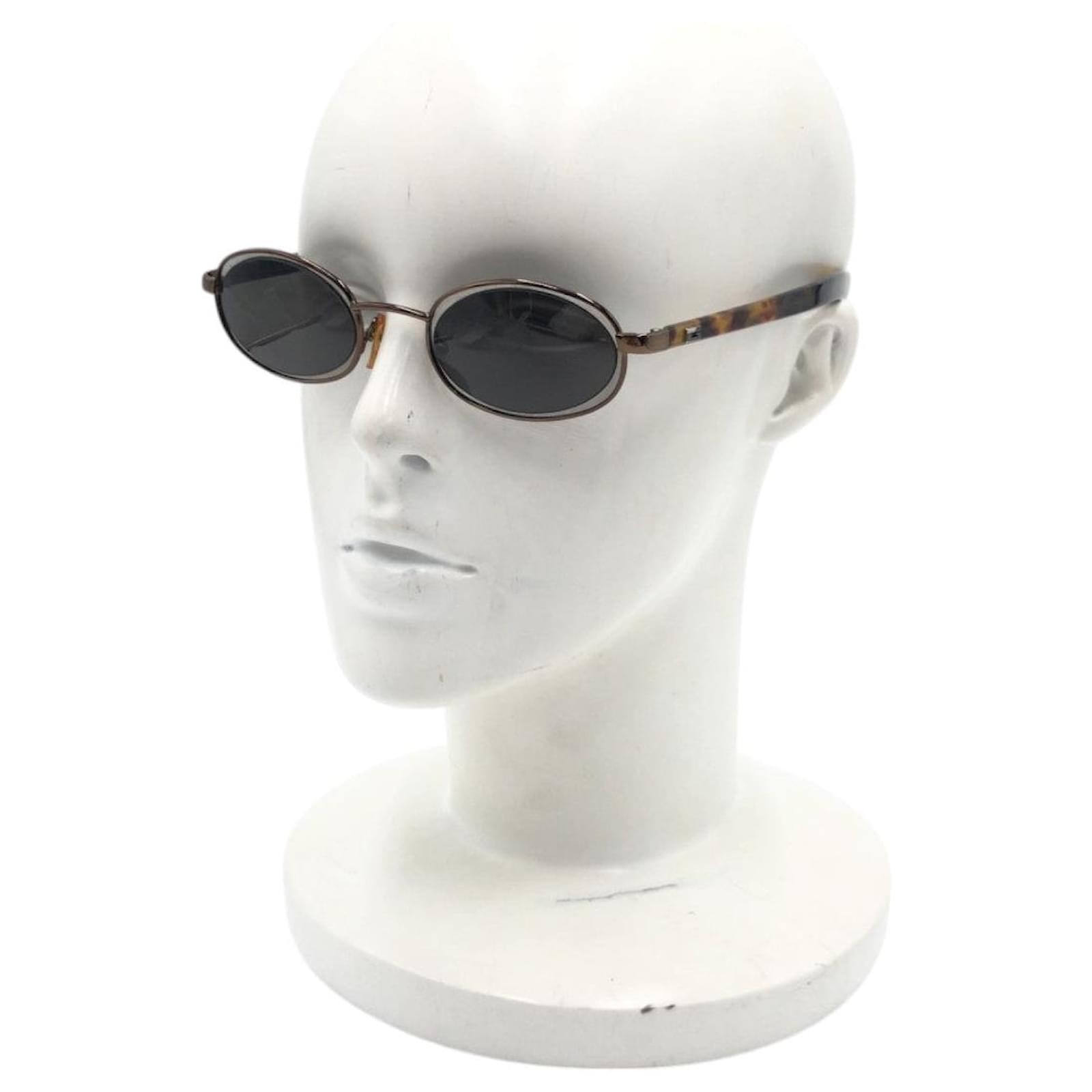 Gucci Vintage Oval Sunglasses 135 GG 1614/S Brown Plastic ref