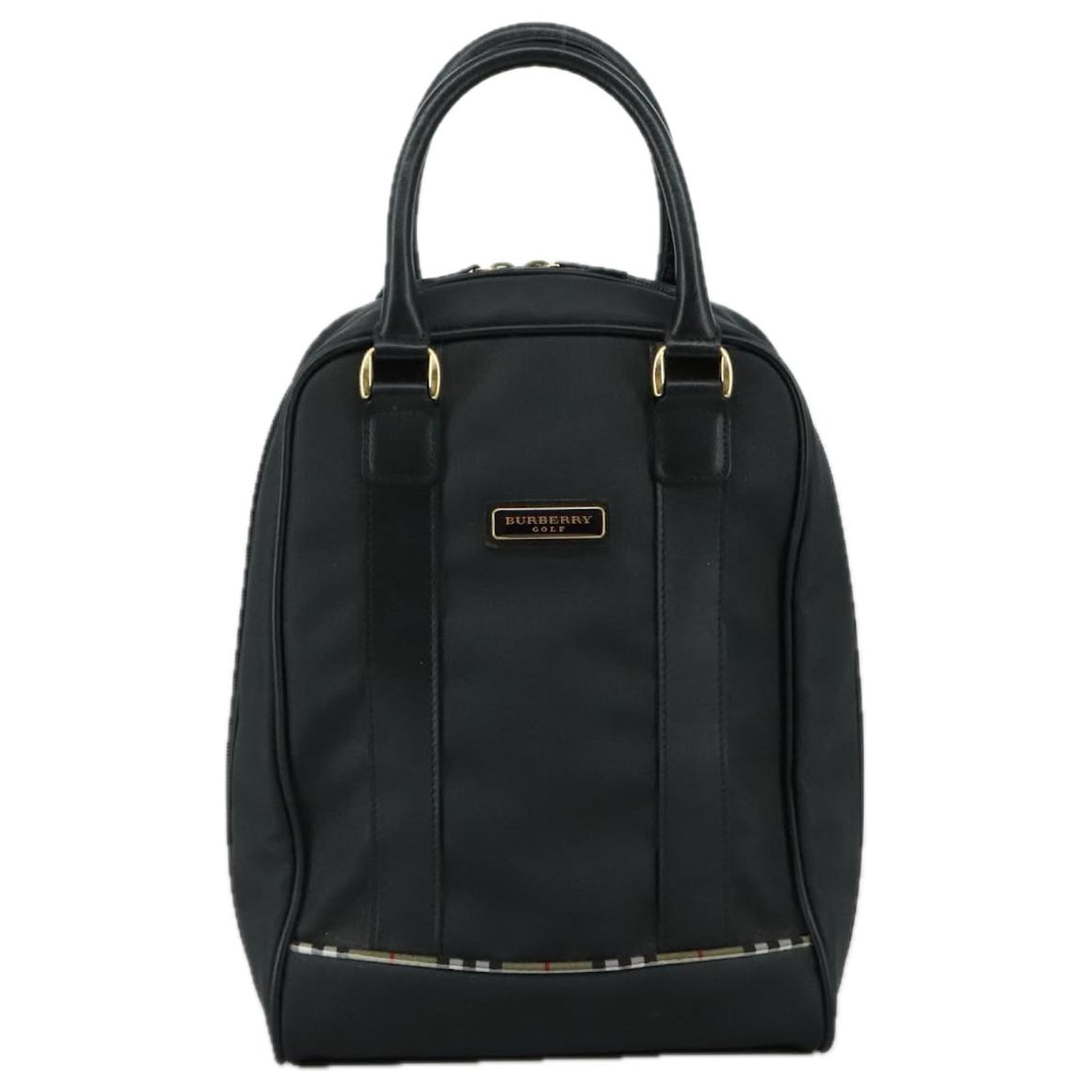 BURBERRY Golf Hand Bag Nylon Black Auth ti2520 ref.JC1929444 (Sold