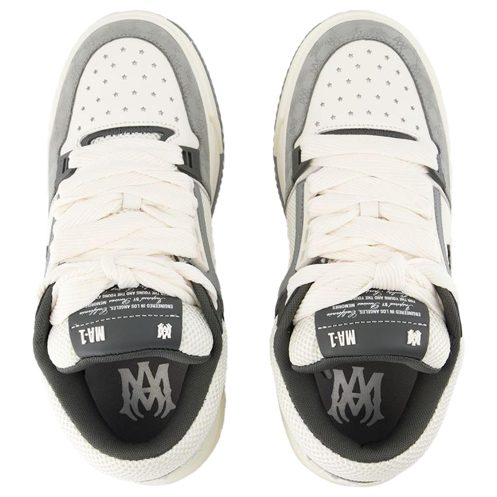 Ma Quad Nubuck Ma-1 Sneakers - Amiri - Leather - Grey Pony