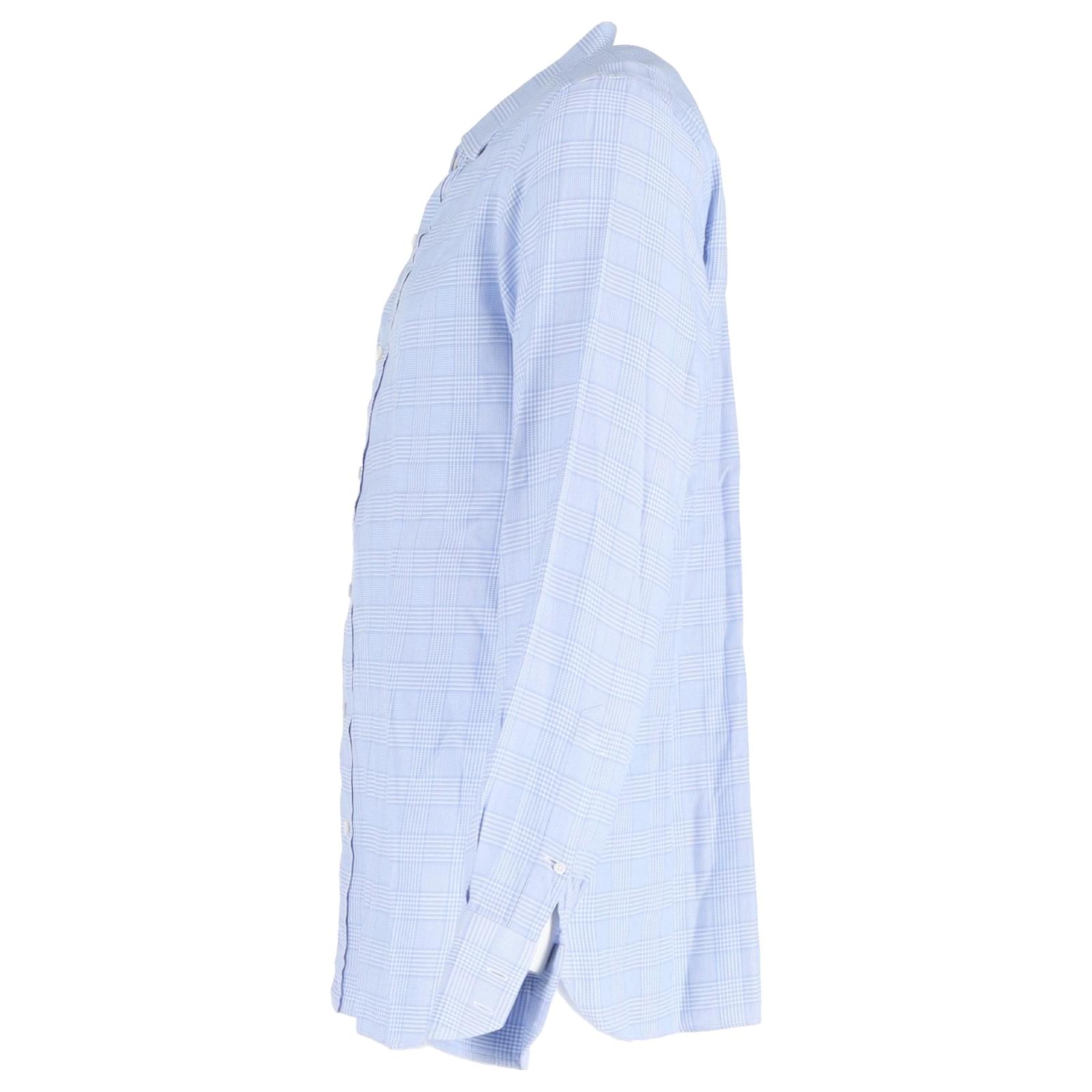 TOM FORD Size XL Brown & White Micro Plaid Cotton Button Up Long Sleeve Shirt main image 1