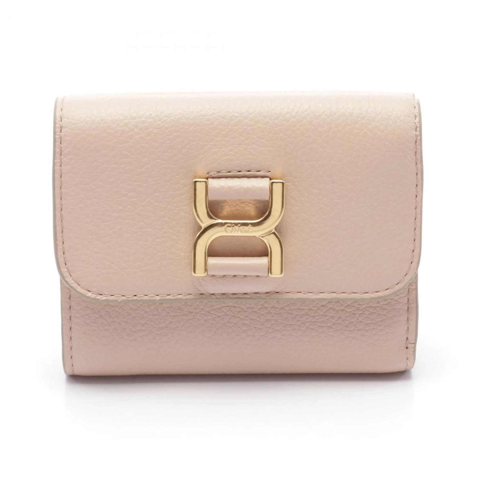 Chloé Marcie Kleine Dreifach-Geldbörse Pink Leder - Main Image