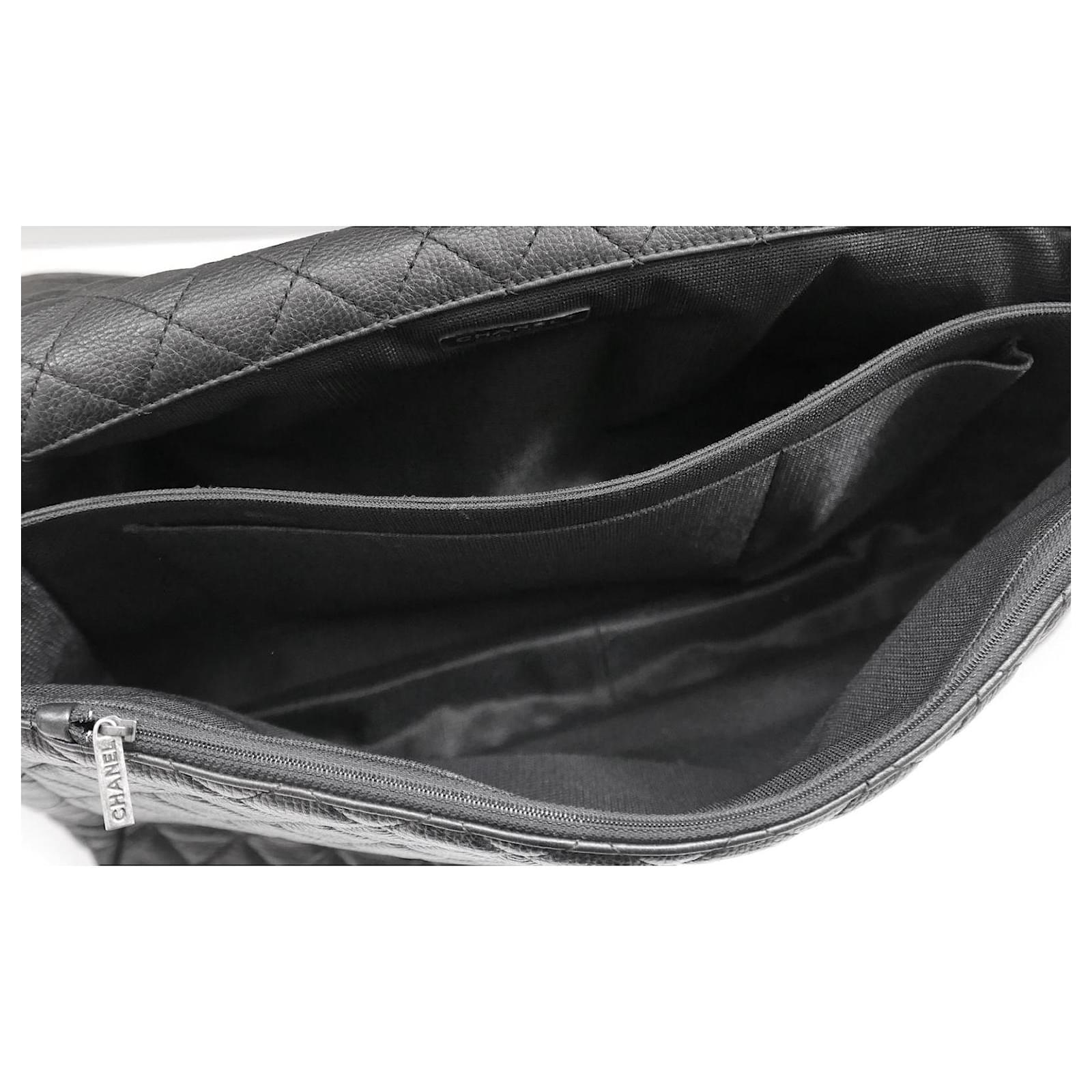 Chanel XXL Travel Flap Bag Black Caviar Leather ref.JC1950071