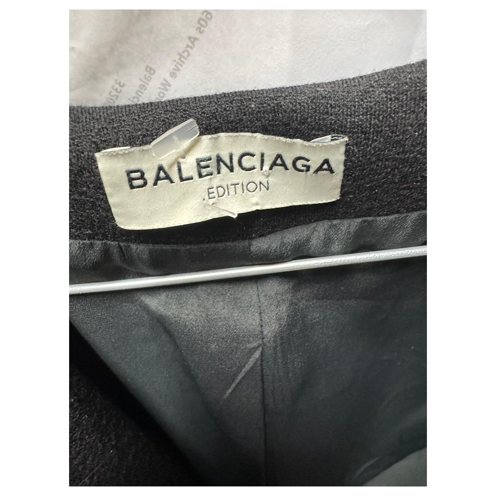 Balenciaga 60s Archive Coat in Black Virgin Wool ref.1830975 