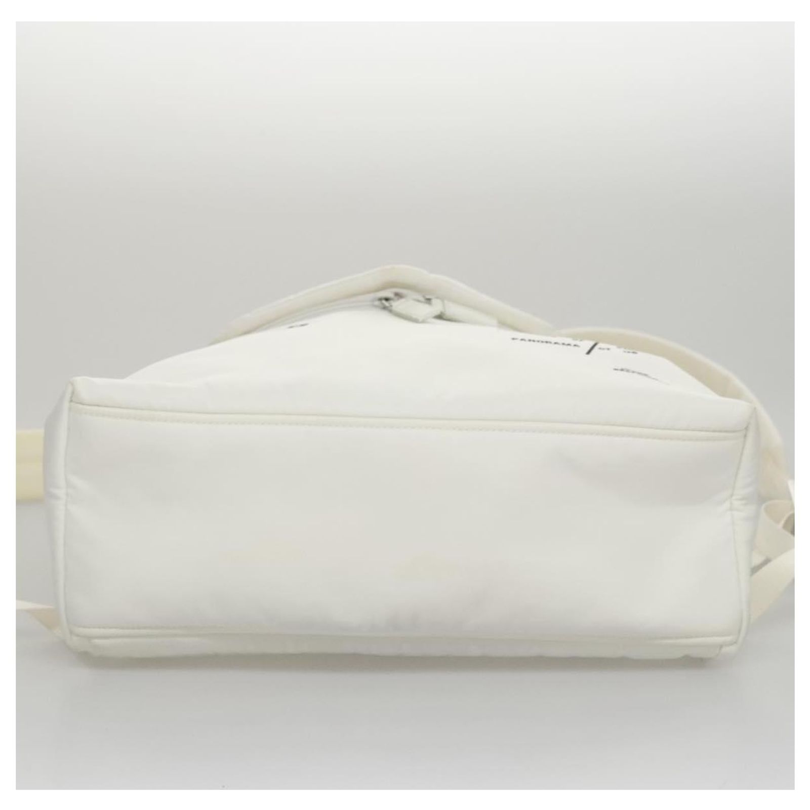 PRADA Backpack Nylon White Silver Auth 105813V PRADA Backpack Nylon White Silver Auth 134573 | eBay main image 2