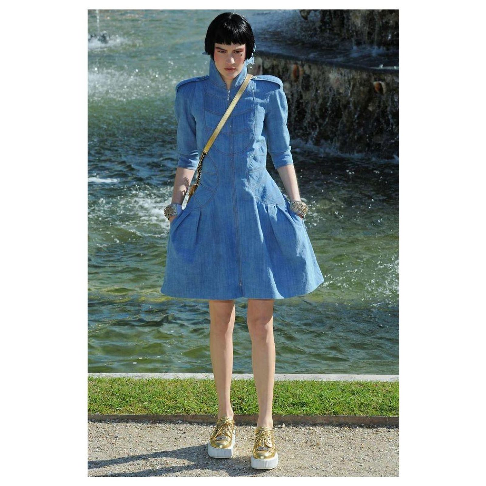 Chanel & Karl Lagerfeld 13c 2013 cruise Versailles dress CC logo buttons