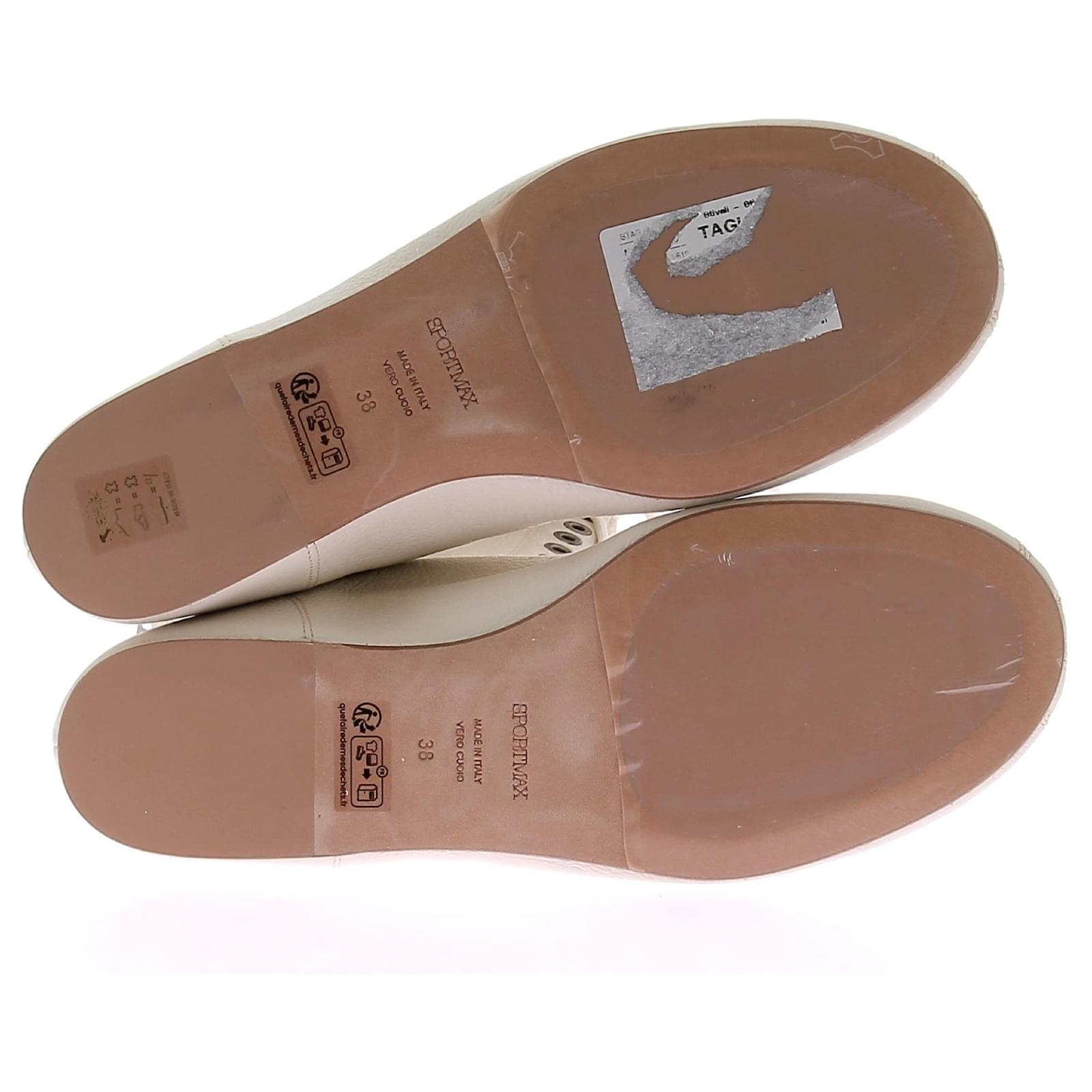 SPORTMAX Boots 38 Leather White Joli Closet