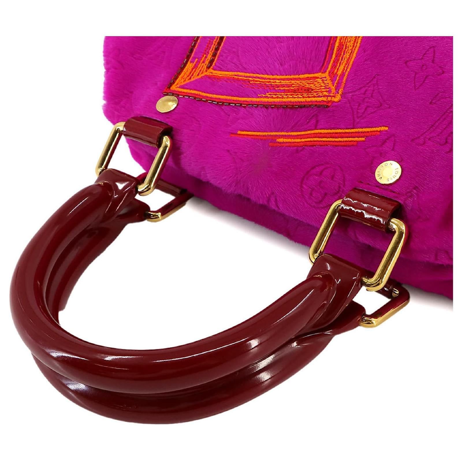 Louis Vuitton Cartoon Firebird Handbag Pink Orange Dark red