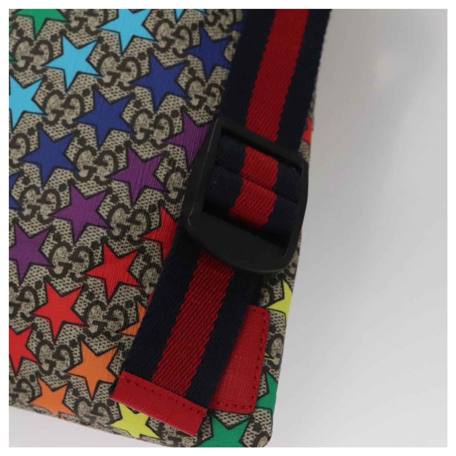 GUCCI GG Supreme Sherry Line Backpack PVC Beige Multicolor  display picture 3