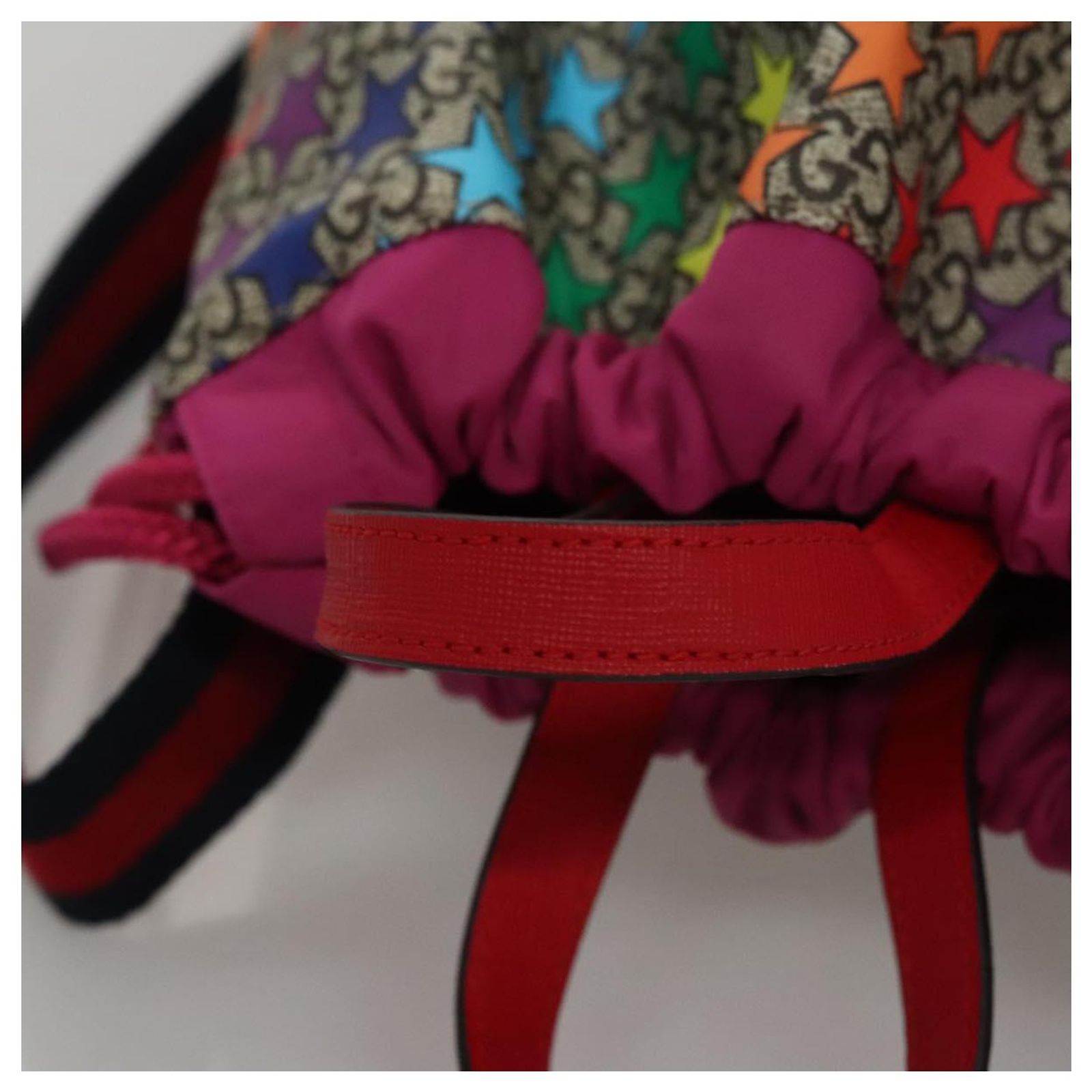 GUCCI GG Supreme Sherry Line Backpack PVC Beige Multicolor  display picture 1