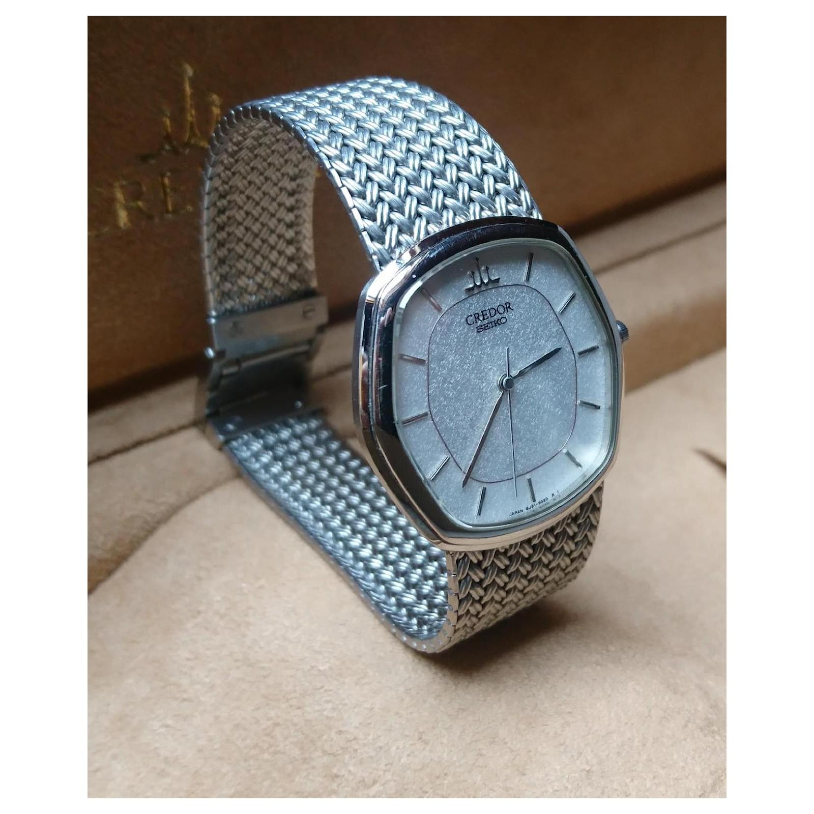 Seiko Credor quartz watch ref. 8J81-5030 Silvery Steel ref.1970459