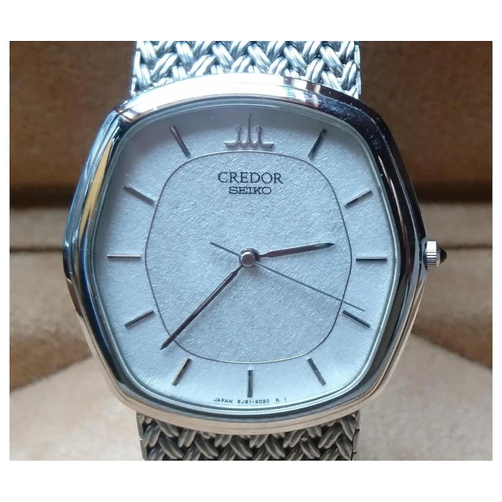 Seiko Credor quartz watch ref. 8J81-5030 Silvery Steel ref.1970459