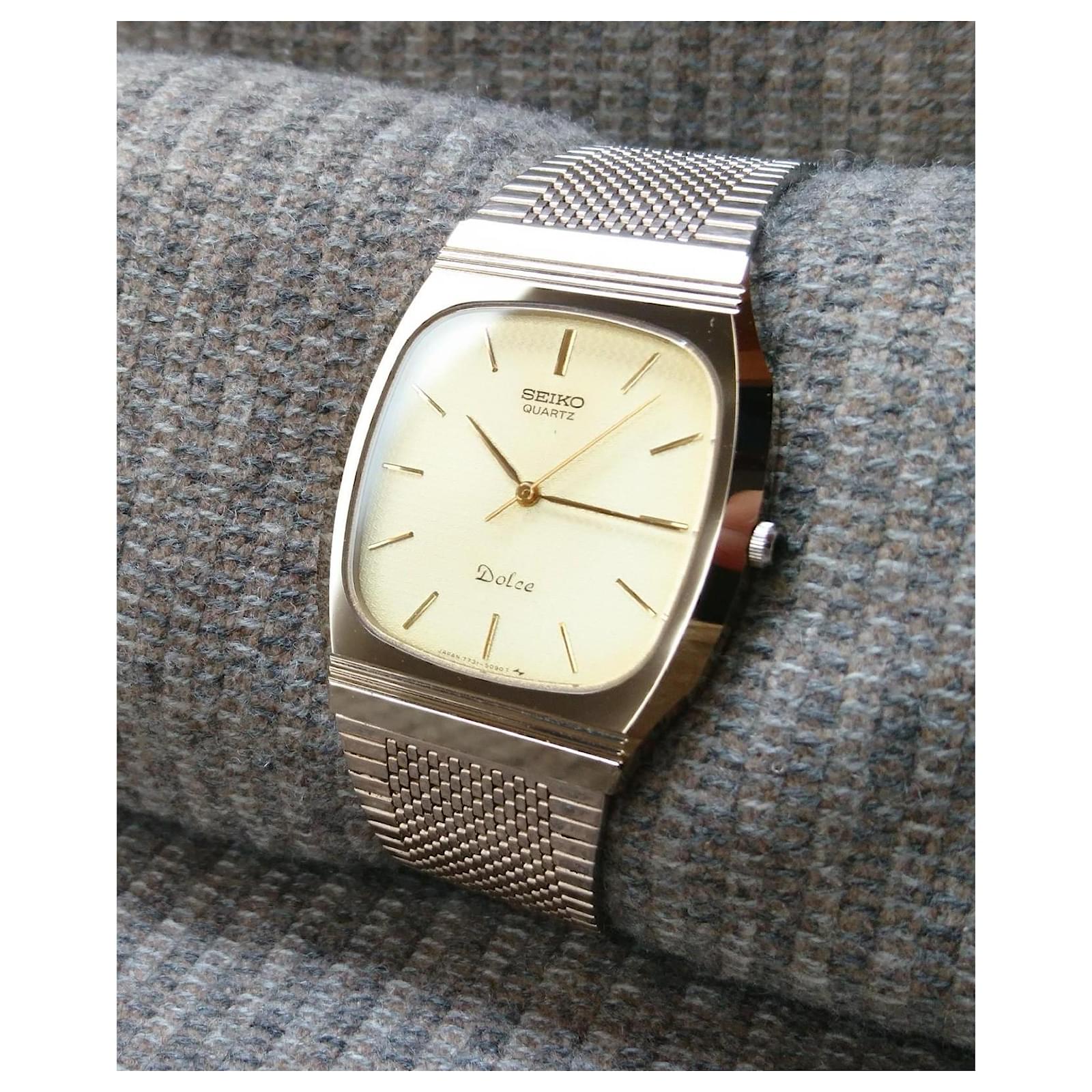 Seiko Dolce quartz watch ref. 7731-5091 Golden Steel ref.JC1970473