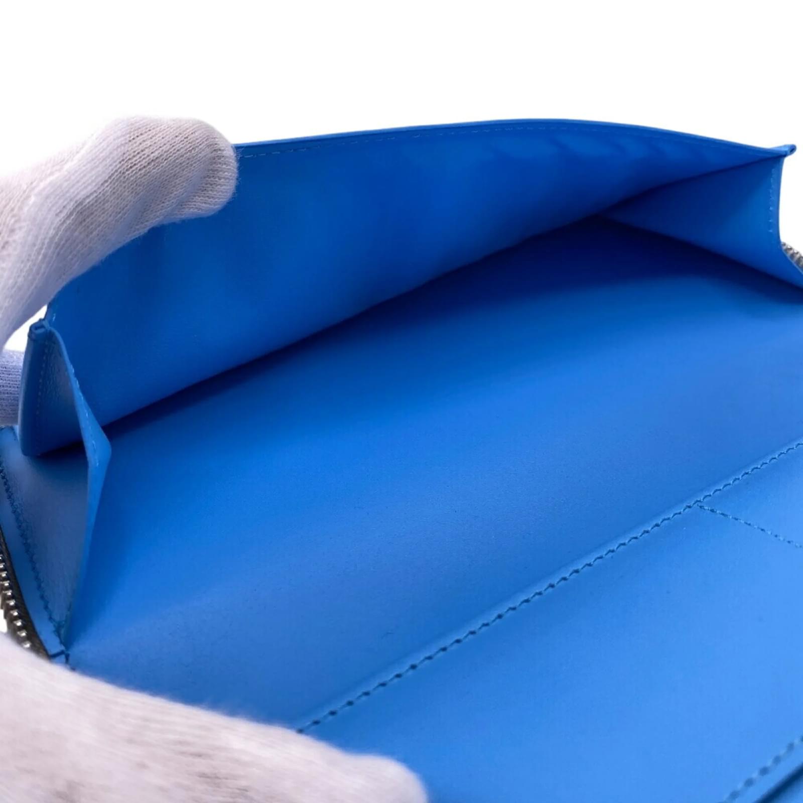 Louis Vuitton Taurillon Zippy Wallet Brown Blue Leather ref.1972891