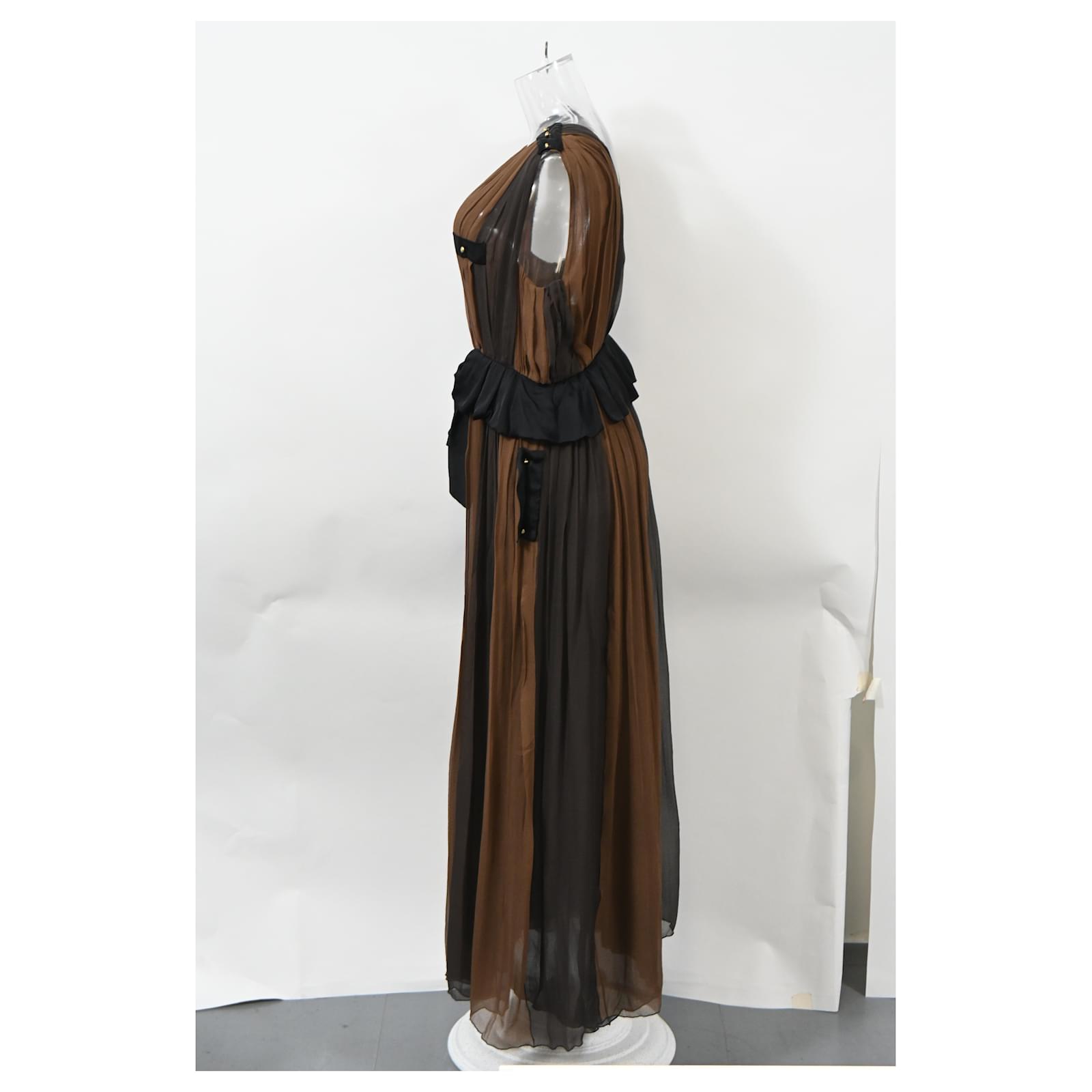 chloe pleated silk dress Pleated mini dress in silk mousseline Black
