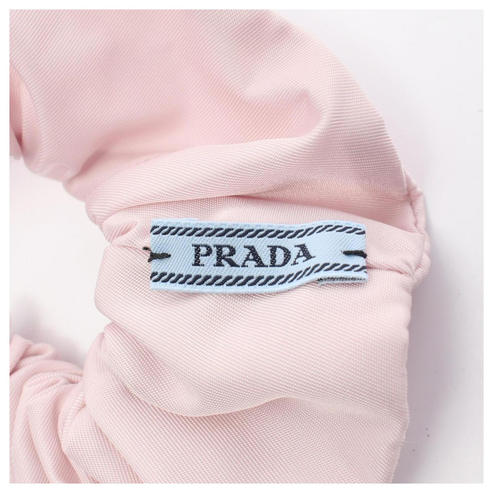 ***BRAND NEW*** Prada Re-Nylon Pink Hair Scrunchie PRADA Accessory Pouch Nylon Pink Silver Auth 136404 | eBay main image 2