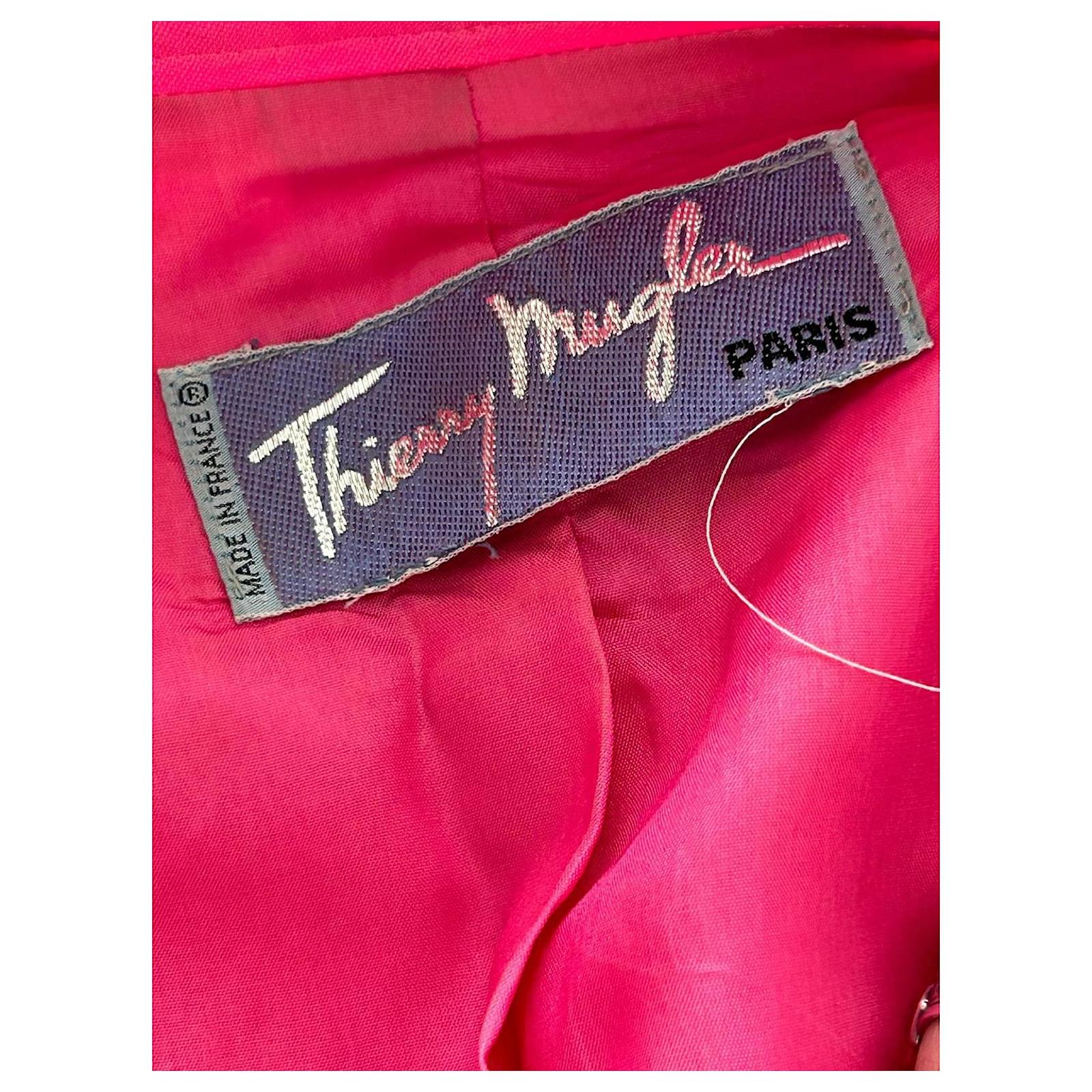 Vintage Thierry Mugler suit Pink Wool ref.JC1984858 (Sold) - Joli