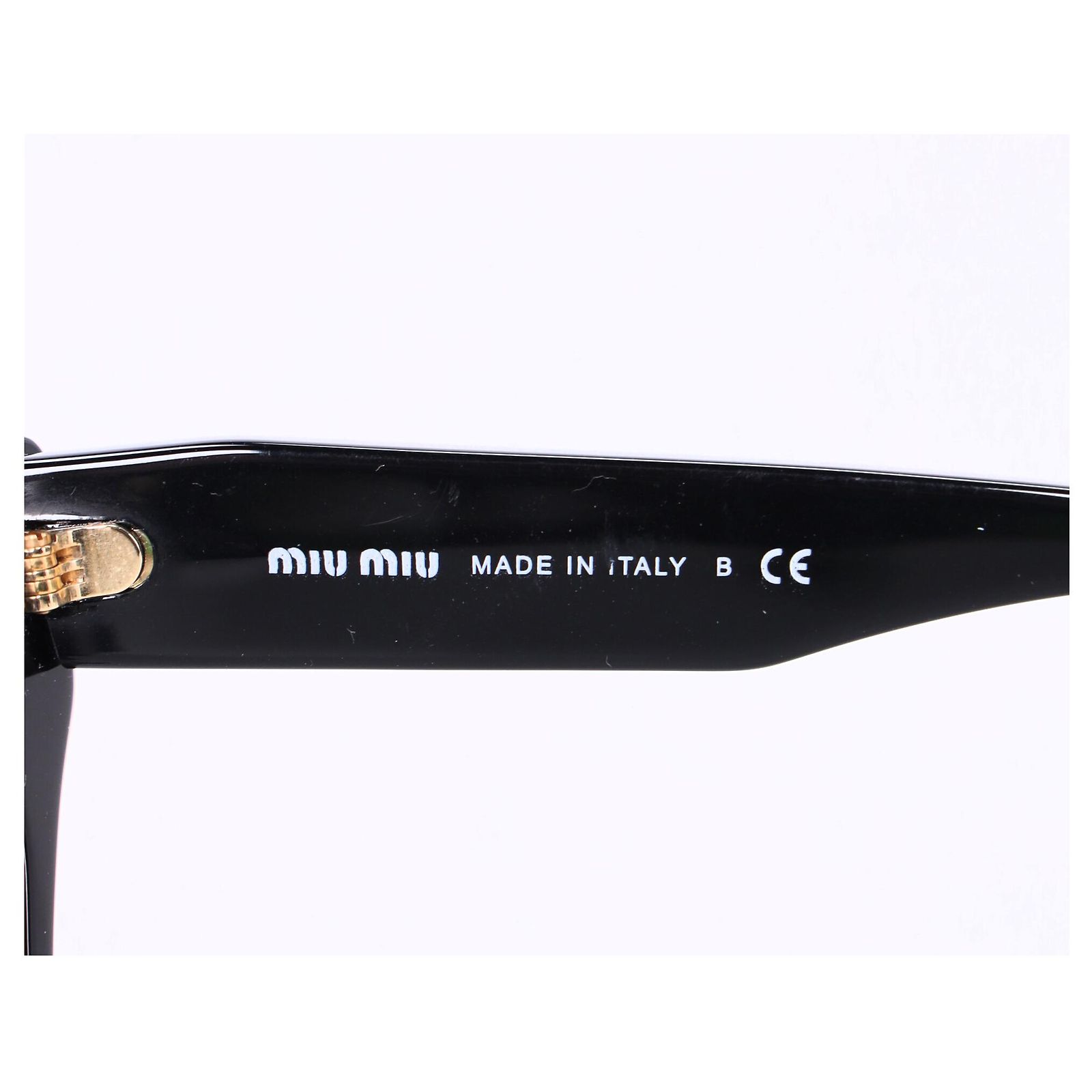 Miu Miu SMU 10OS Semi Rimless Cat Eye Sunglasses in Black  display picture 1