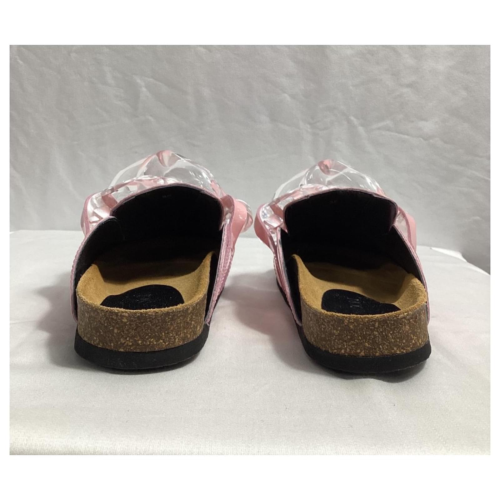 Pink Birkenstock Barneys Jw Anderson Chain Loafer Mules In Pink