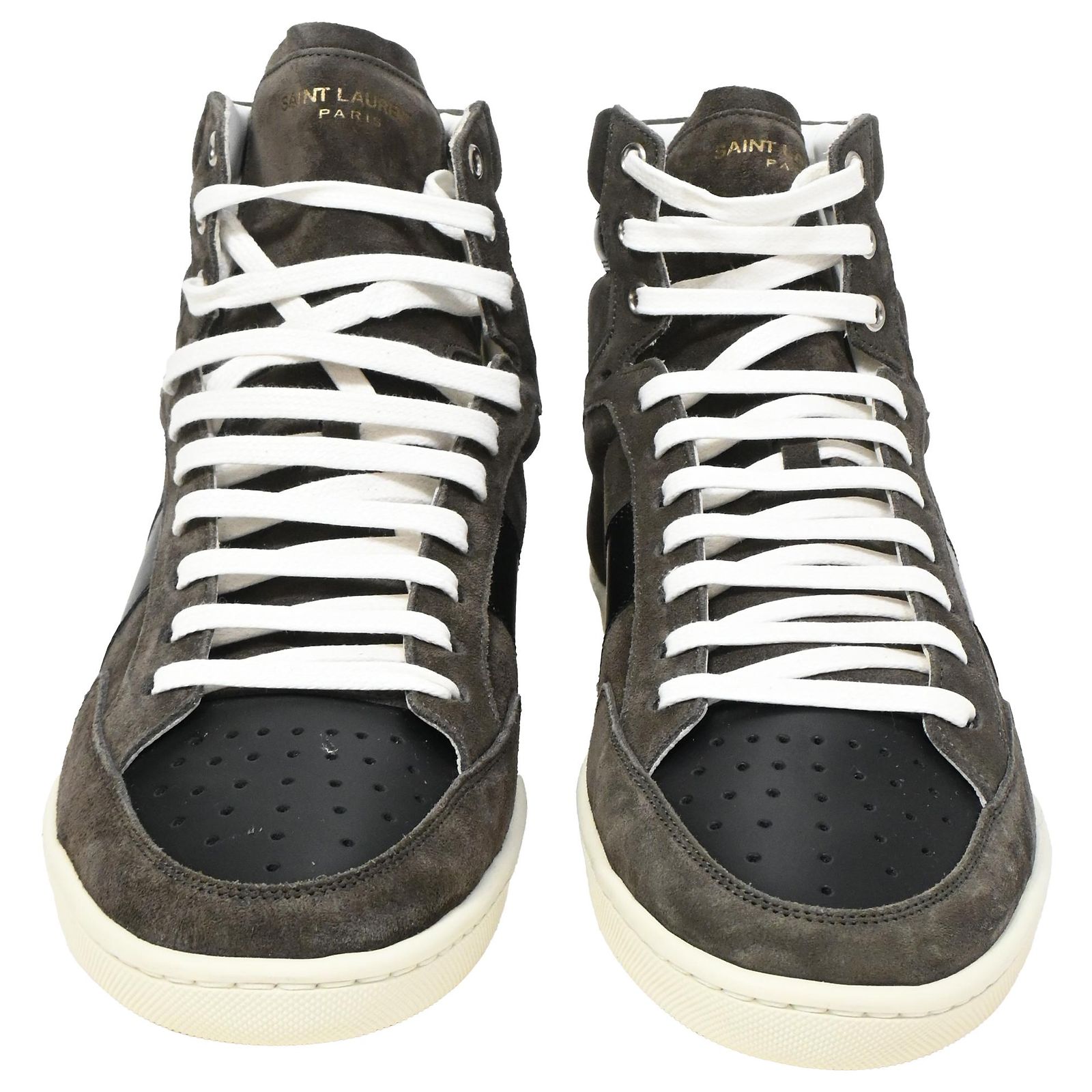 Saint Laurent SL/10H High Top Sneakers in Brown Suede - Joli  display picture 2