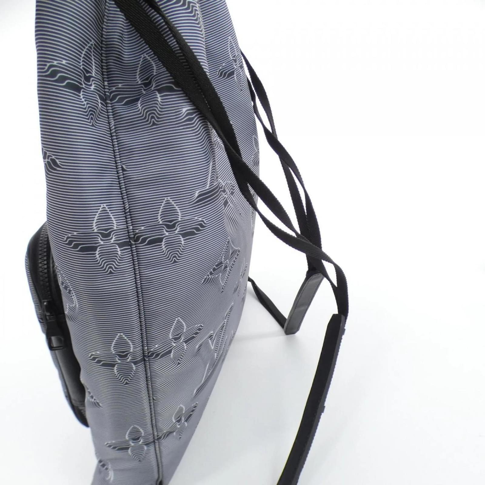 Louis Vuitton 2054 Drawstring Backpack Black Grey Cloth  ref.1991159